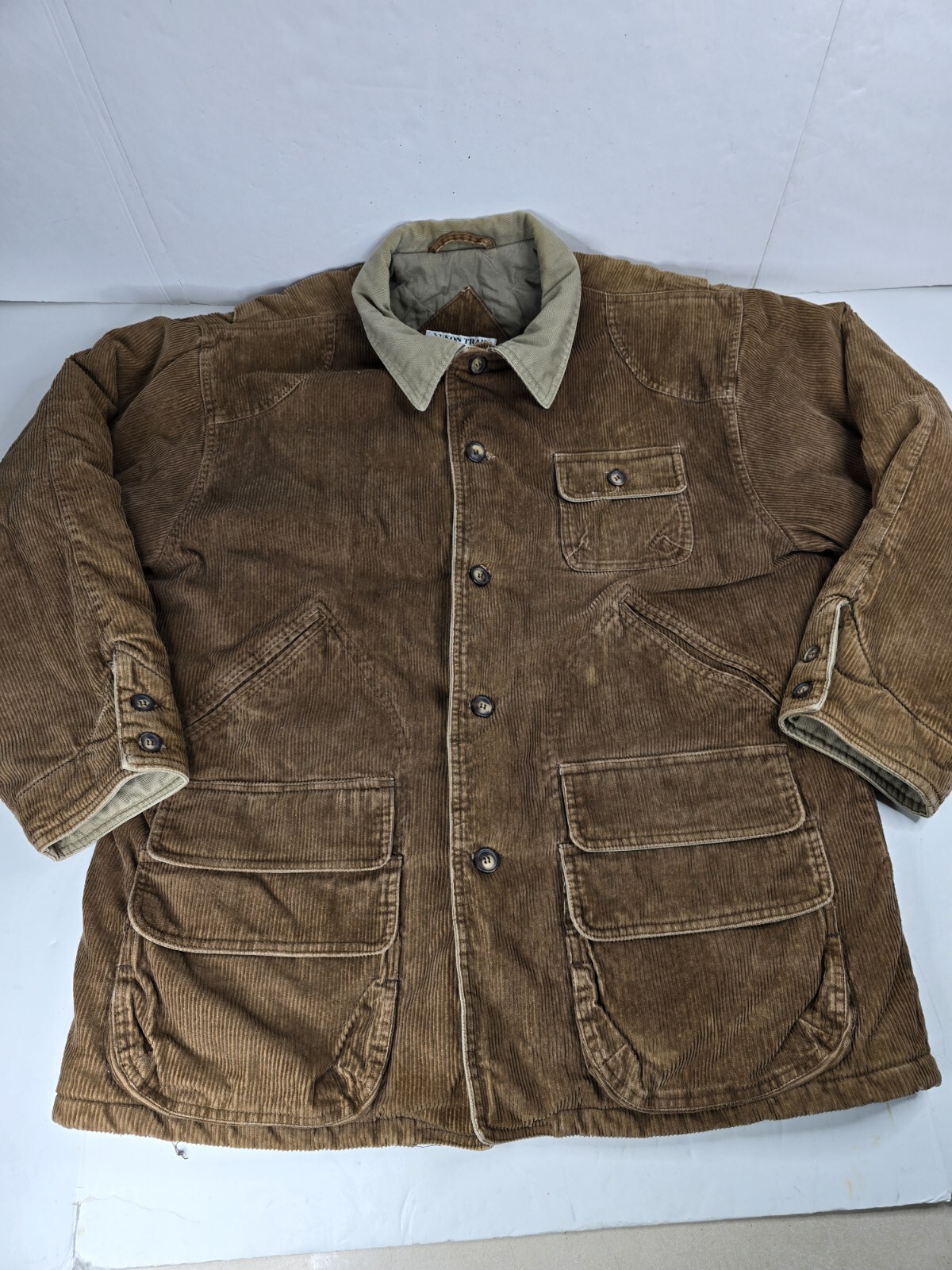 Vtg Western Yukon Trail Cotton Corduroy Chore Button Up Jacket Men’s L Large