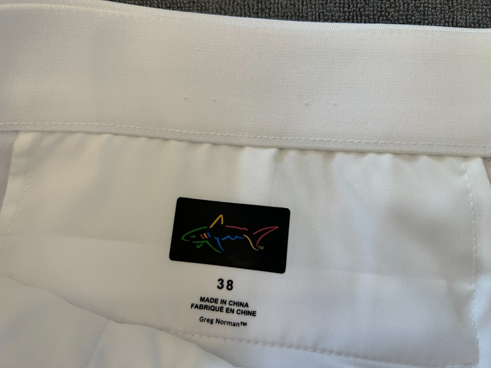 Greg Norman Golf Shorts Men Size 38 White Performance Flat Front Polyester