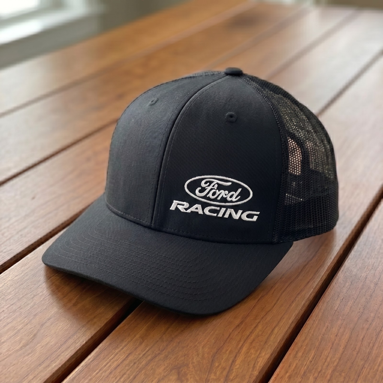 Ford Racing Performance Logo Black Mesh Baseball Cap
