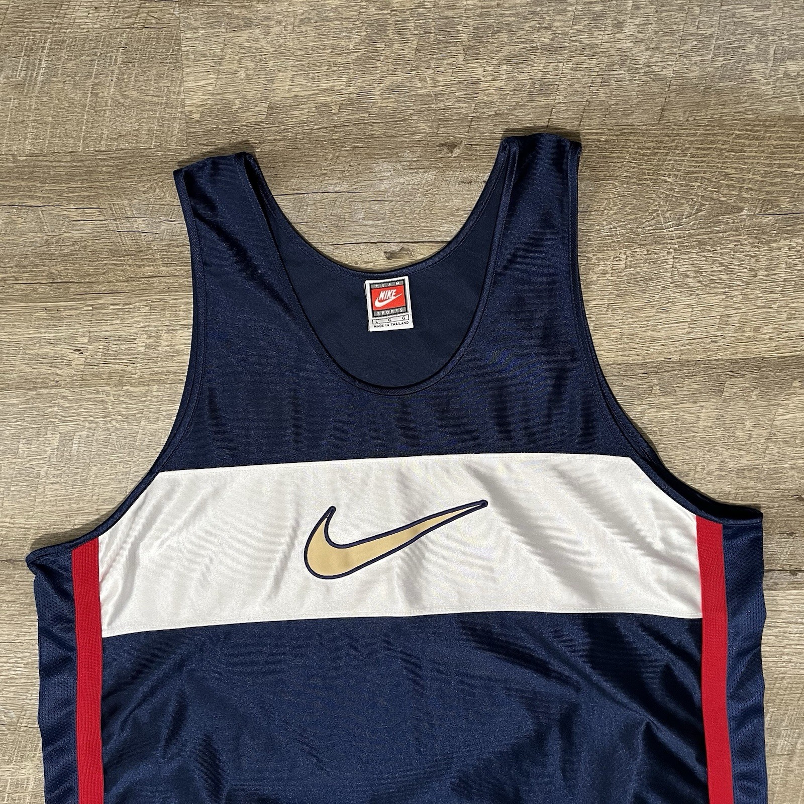 Vintage Nike Basketball Jersey Men’s L Y2K Embroidered Dazzle Silky Shiny