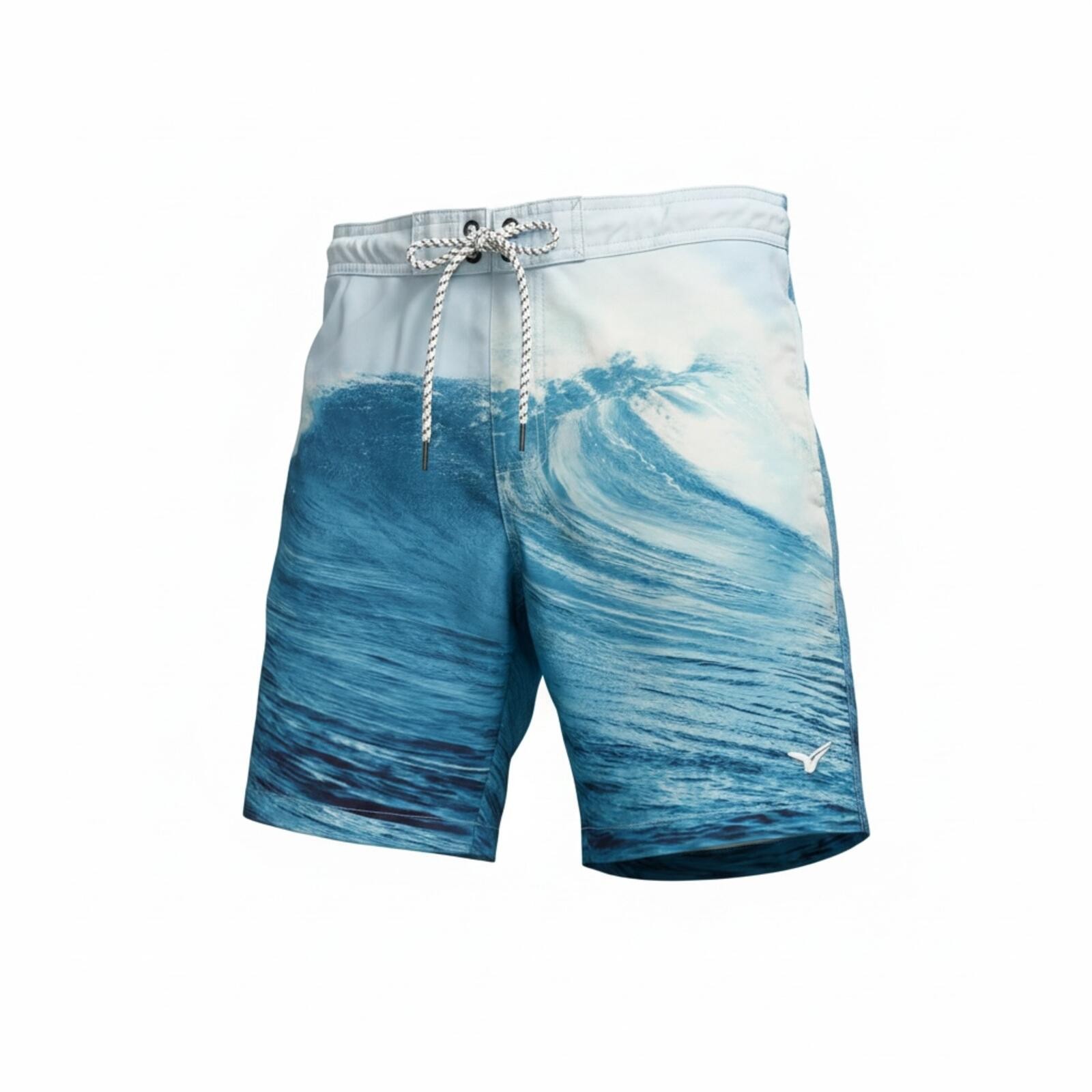 Sonoma Goods for Life Blue Wave Print Swim Trunks Board Shorts Size M