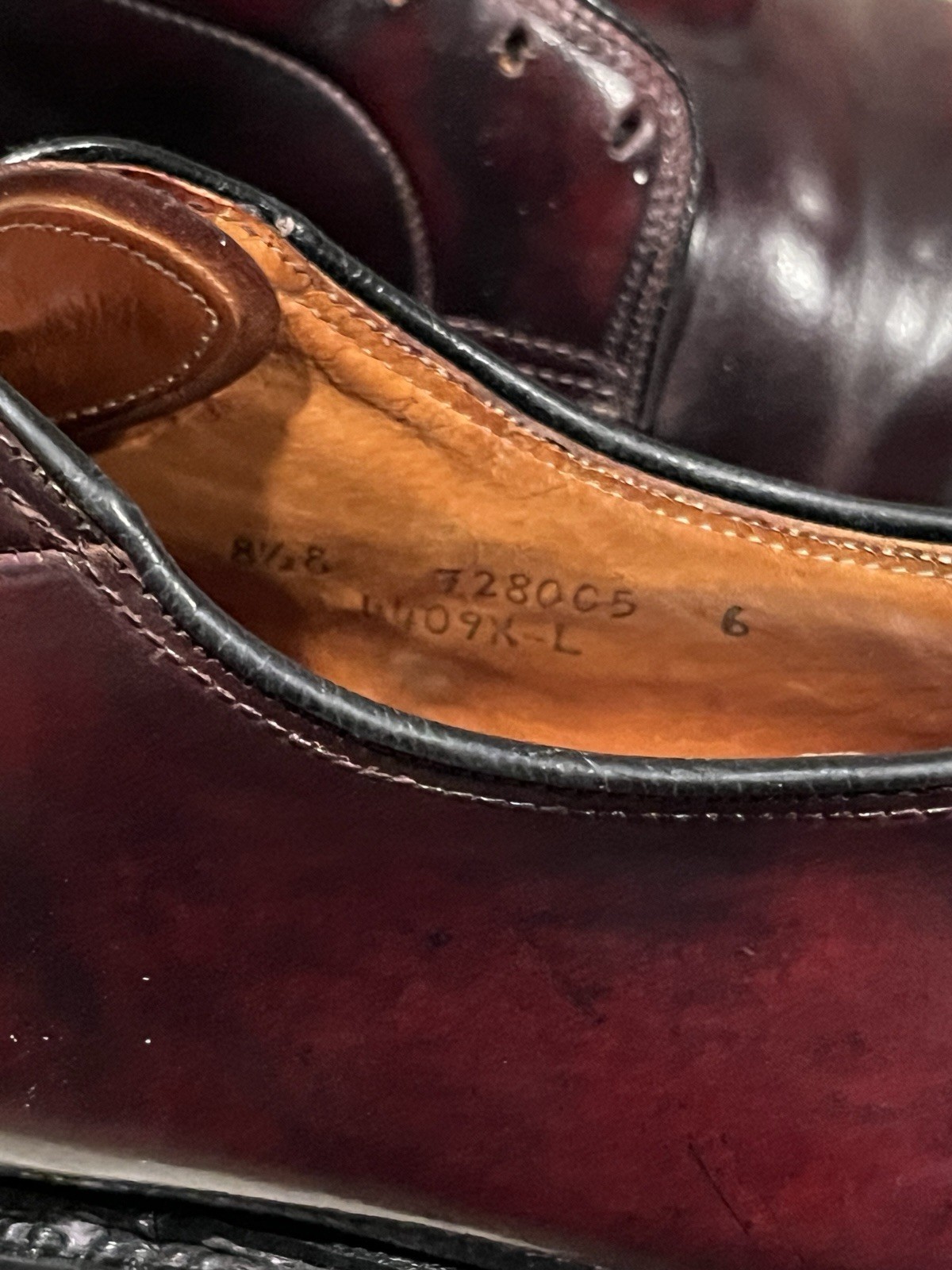 Rare Alden x Abercrombie & Fitch 1960’s Color 8 Shell Cordovan PTB 8.5 E V-Cleat