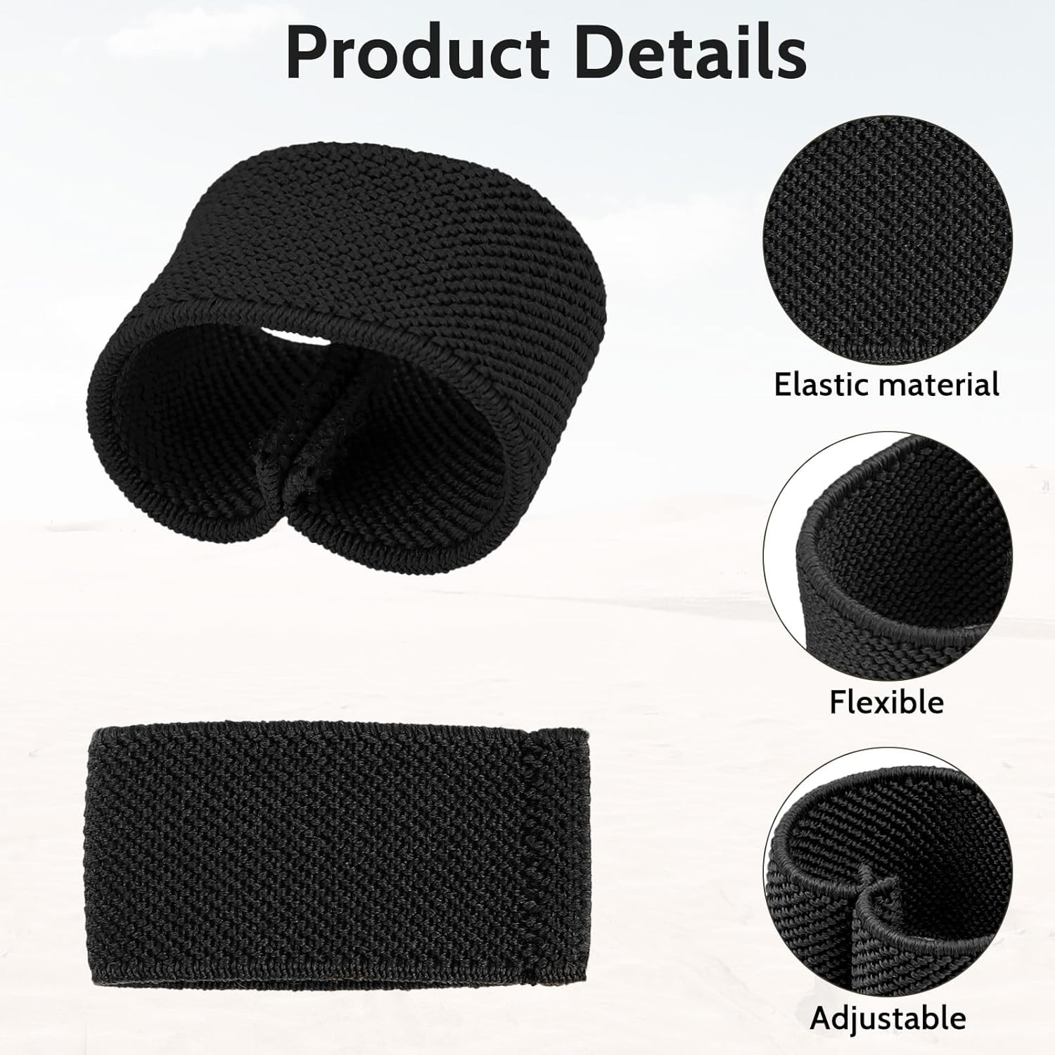 Bewudy 10 Pack Elastic Belt Keeper Strap, Nylon Canvas Web Belt Elastic Loop Kee