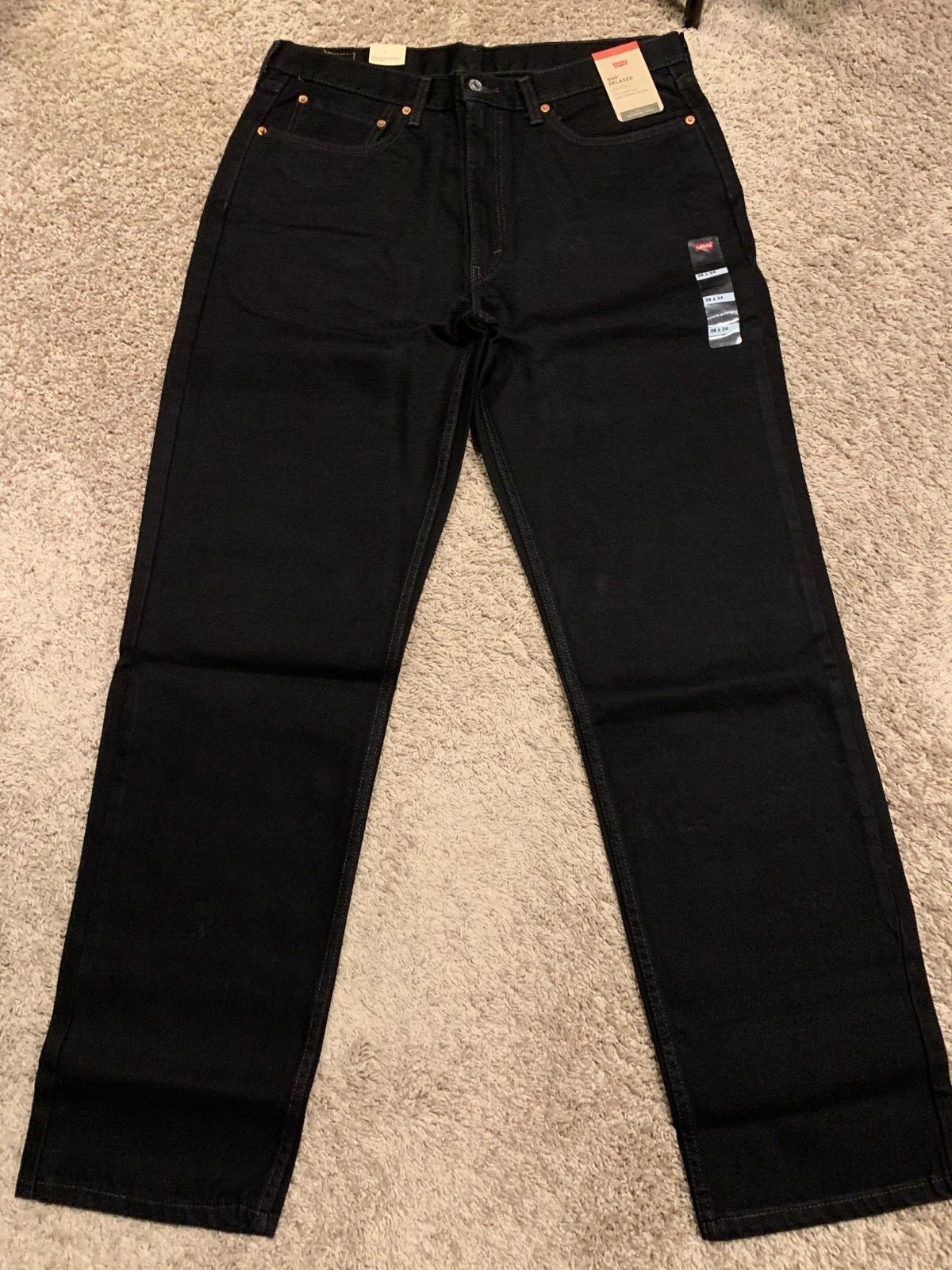 Levi’s 550 Relaxed Fit Black Jeans 100% Cotton Men’s 36X34 NWT RT$$64.50 0260 A4