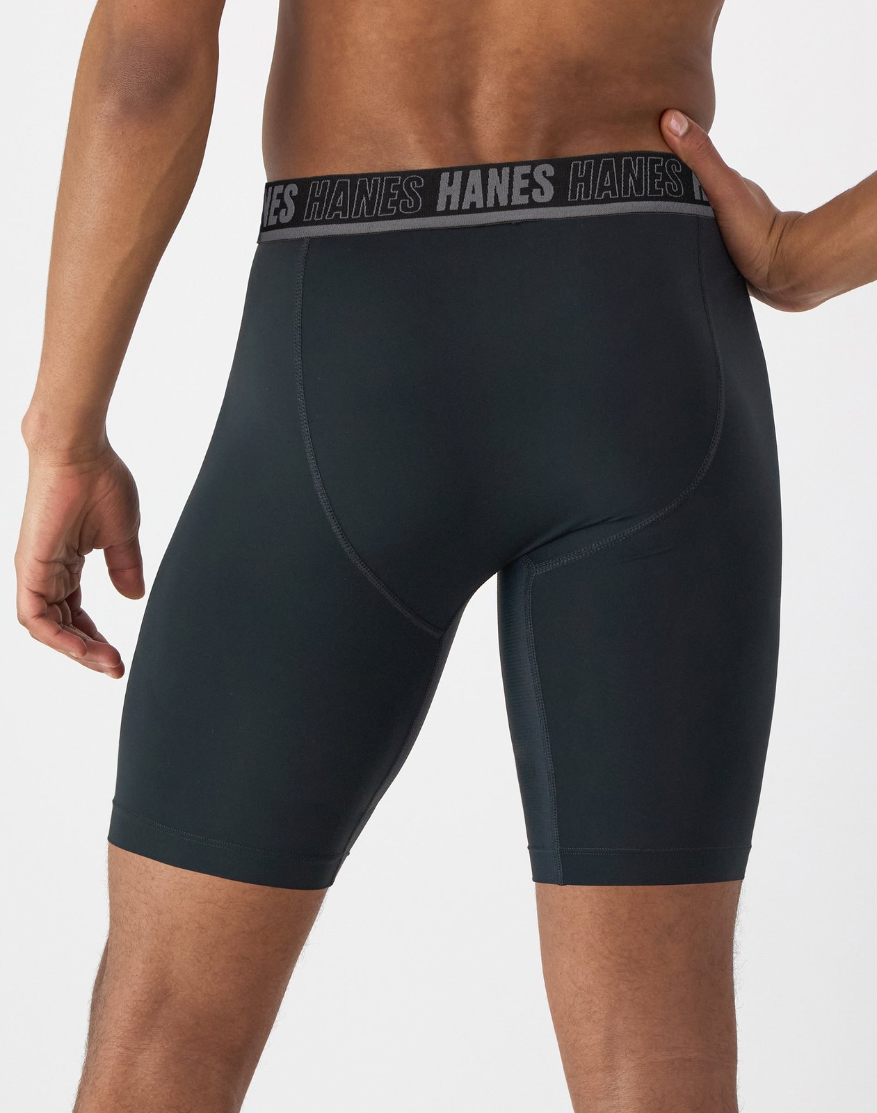 Hanes Moves Ultimate Men’s Anti-Chafe Long Leg Boxer Brief Underwear, Total
