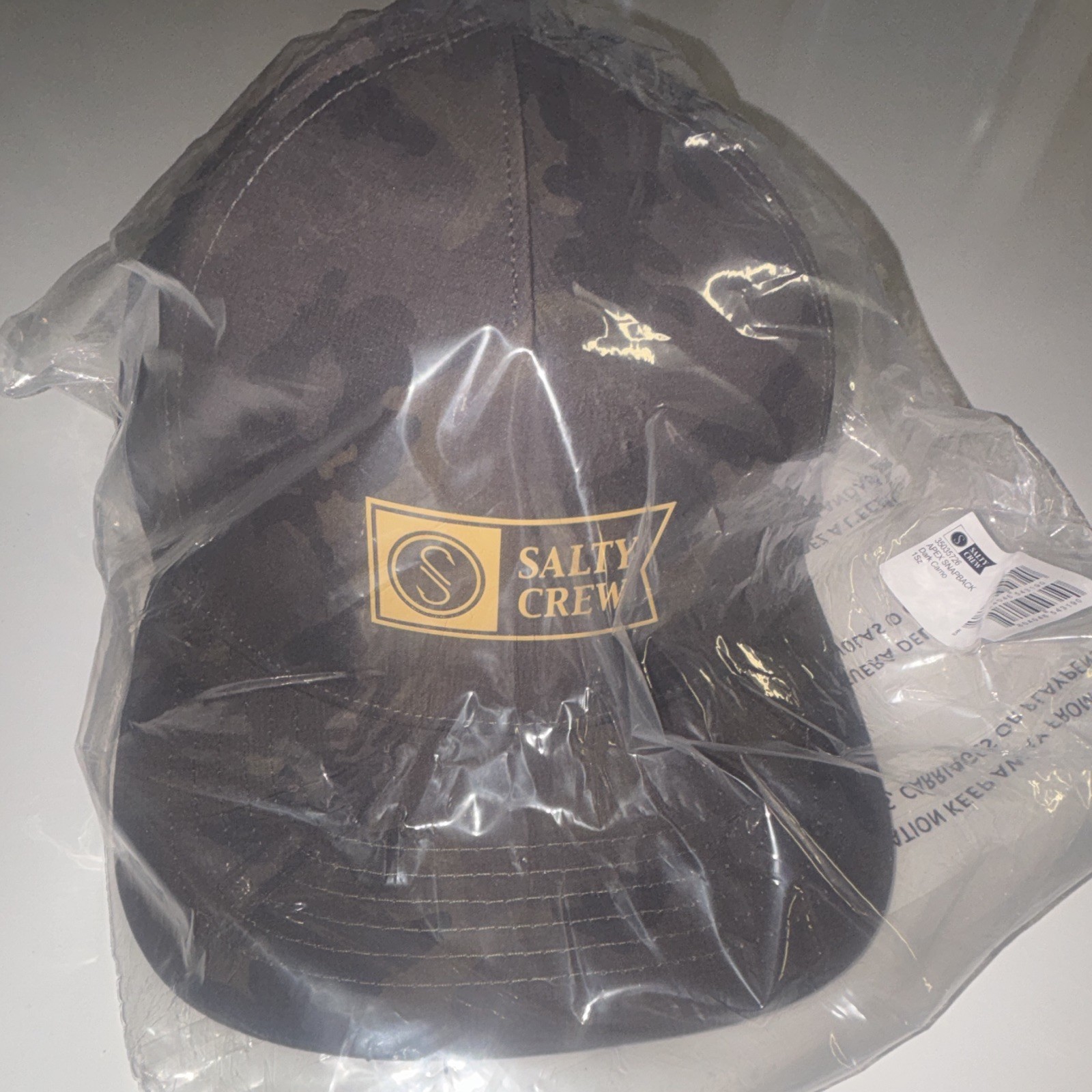 Salty Crew Black Baseball Cap Solid Casual Unisex Adults One Size