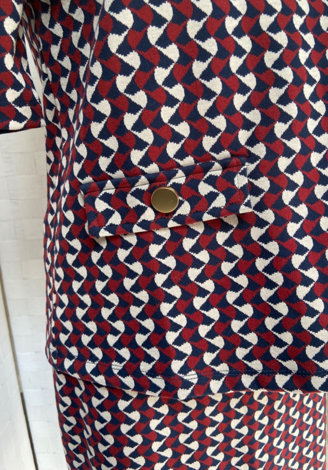 Ann Taylor Factory 2 Piece Geometric Outfit Pocket Top & Skirt Size 6 S FXG