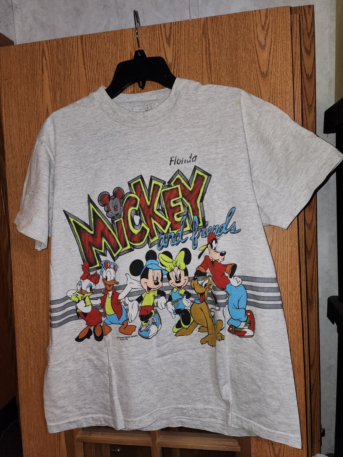 Vintage Sherry’s Best USA Tag Disney Mickey & Friends Florida T Shirt Sz Large