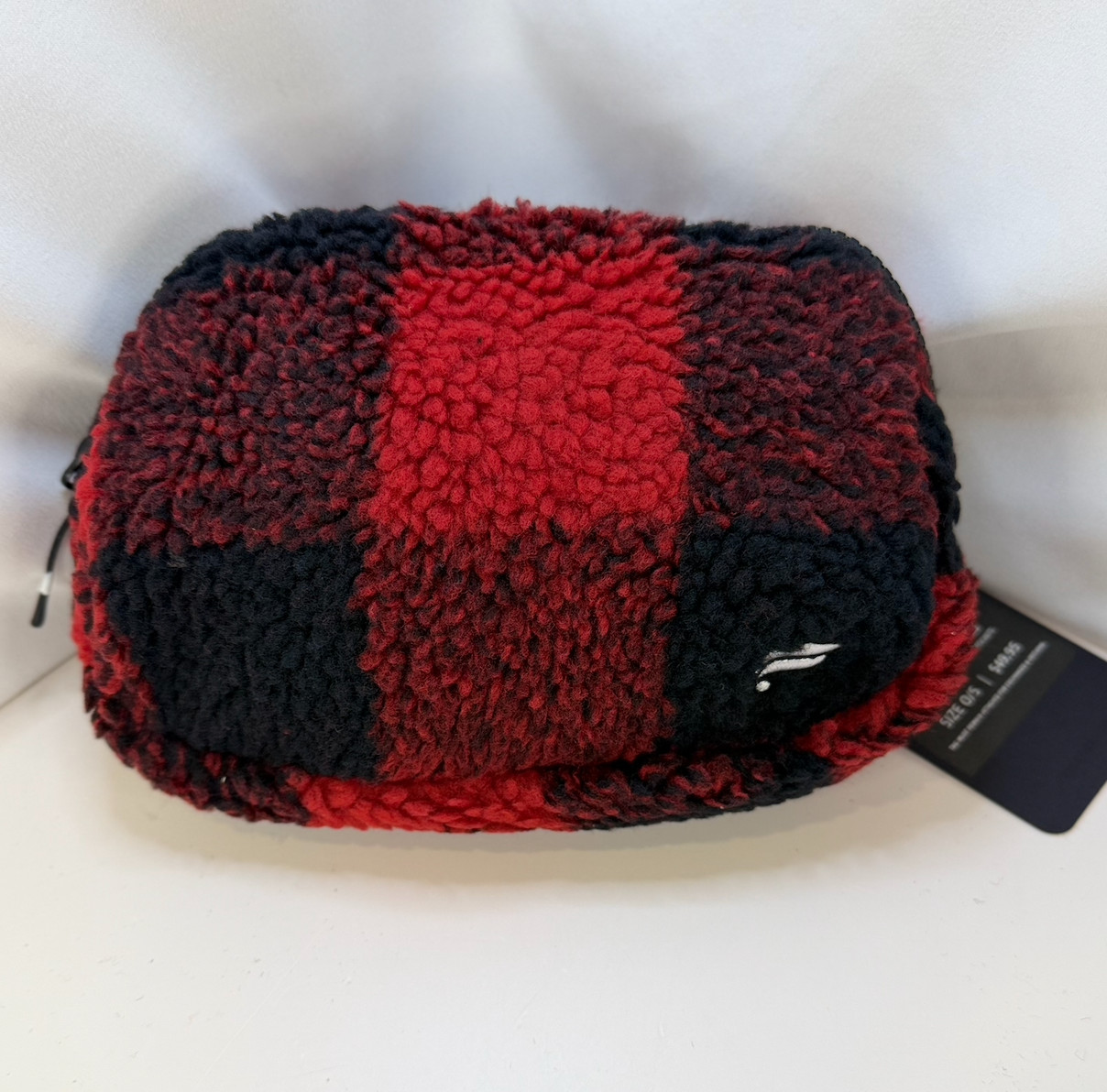 FABLETICS Belt Bag Teddy Crossbody Bag Holly Berry BUFFALO CHECK Red Black PLAID