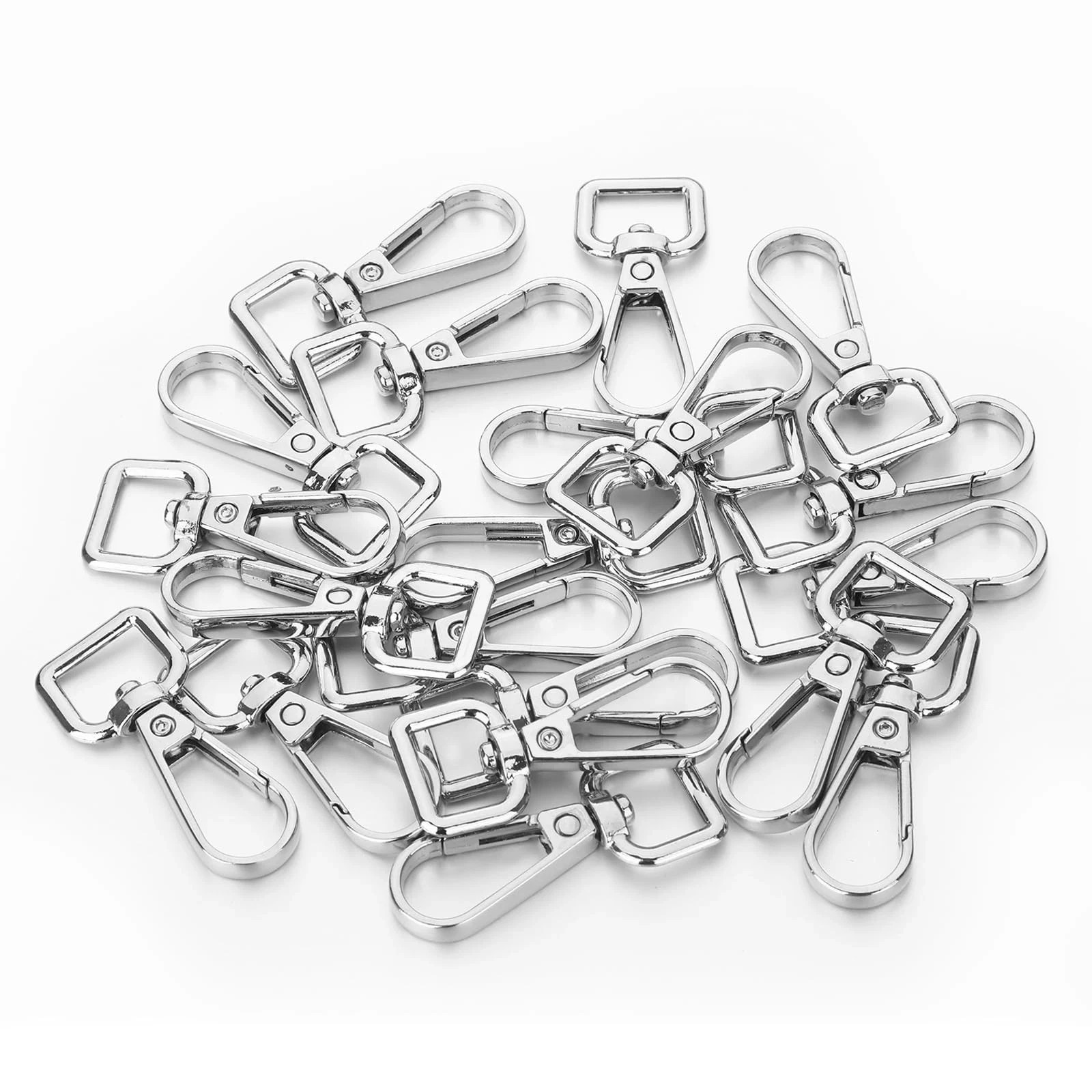 20 Pcs Metal Swivel Lobster Clasp Hooks,D Rings Purse Hardware for Bag Making…