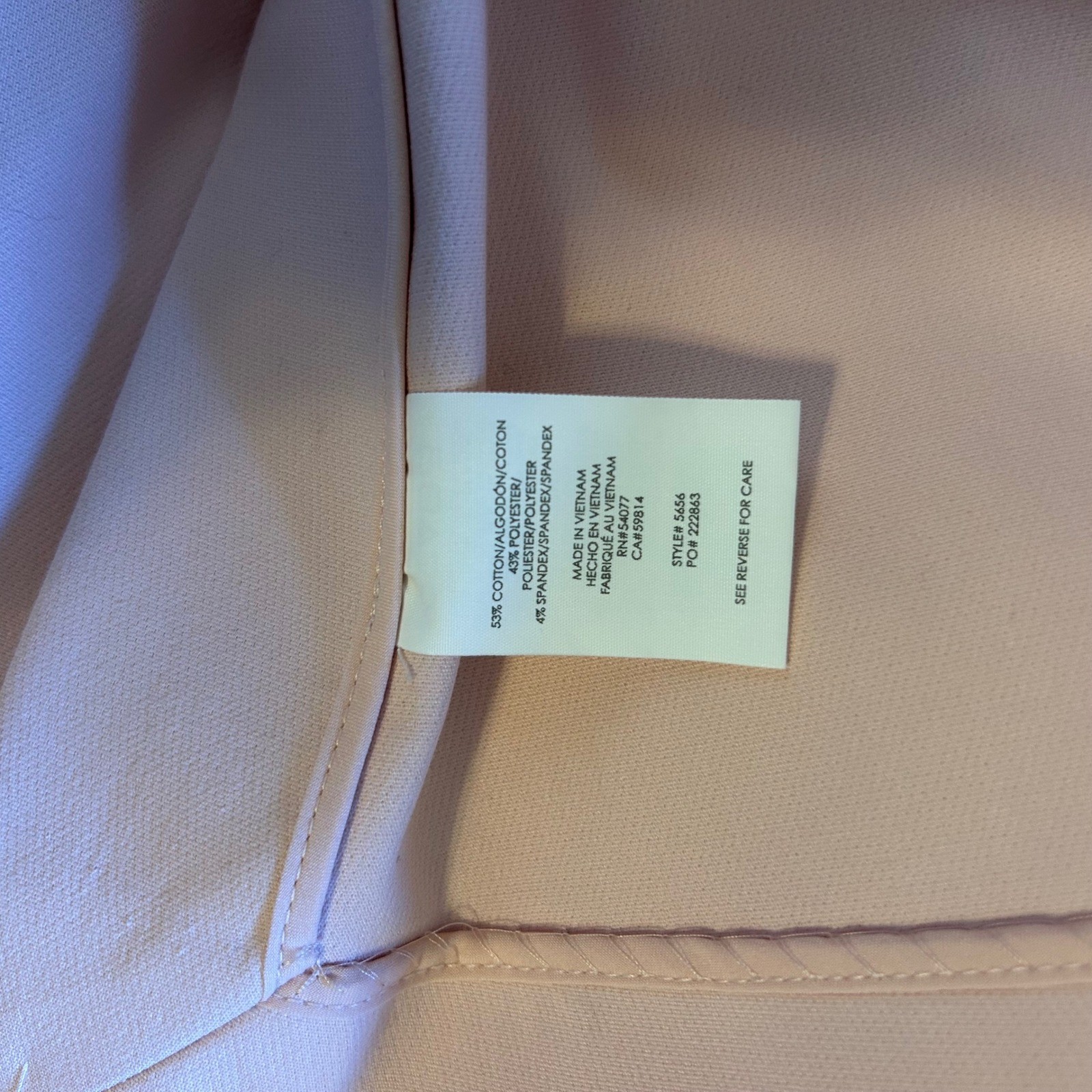 Cabi Pink Busy Blazer Style 5656 Pastel Three Button Structured Jacket Womens 8