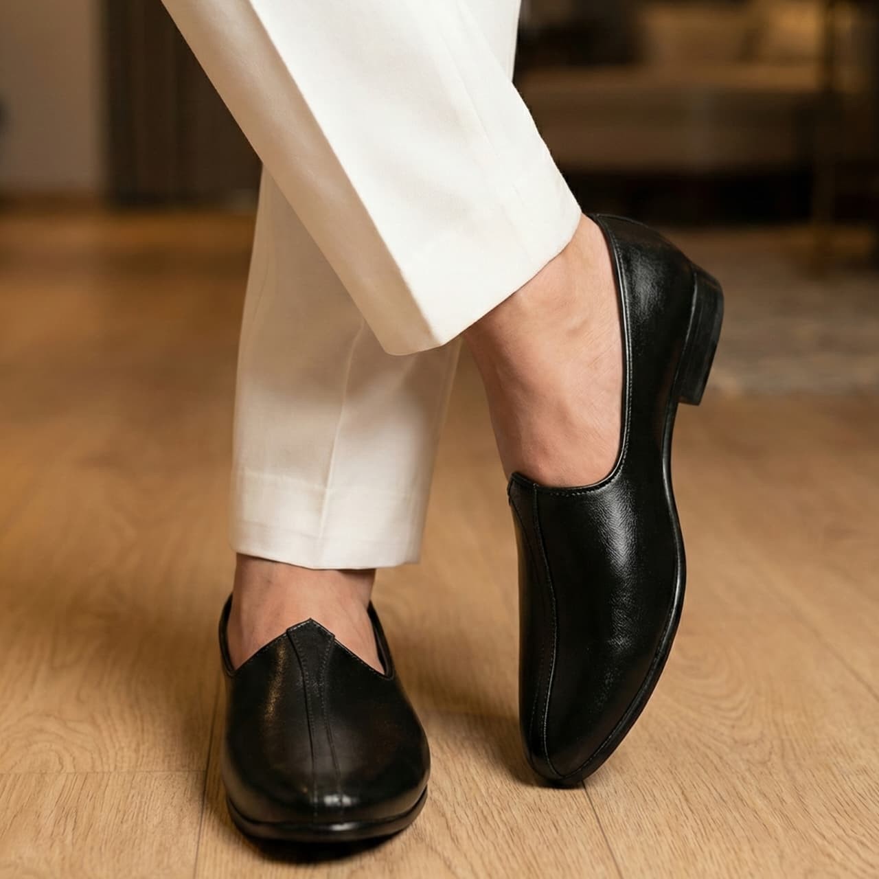 Handcrafted Leather Loafers Men Genuine Leather Casual Dress Shoes