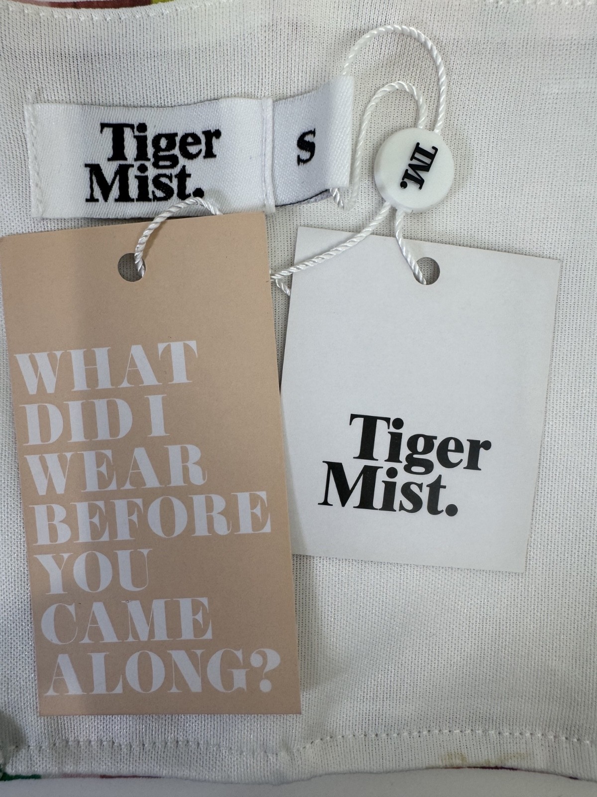 Tiger Mist Strapless Multicolor Stripe Handkerchief-style Hem Tube Top