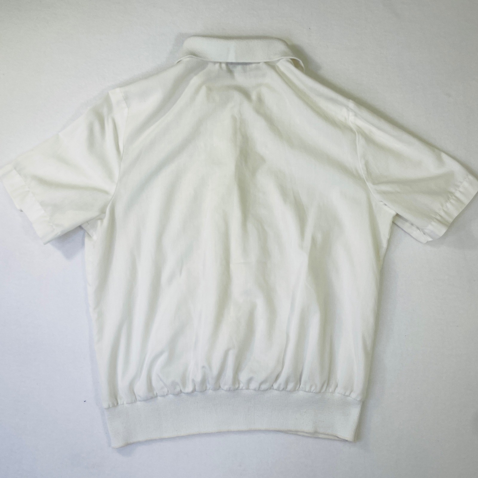 Judy Bond Vintage White Eyelet Embroidered Short Sleeve Blouson Blouse Top