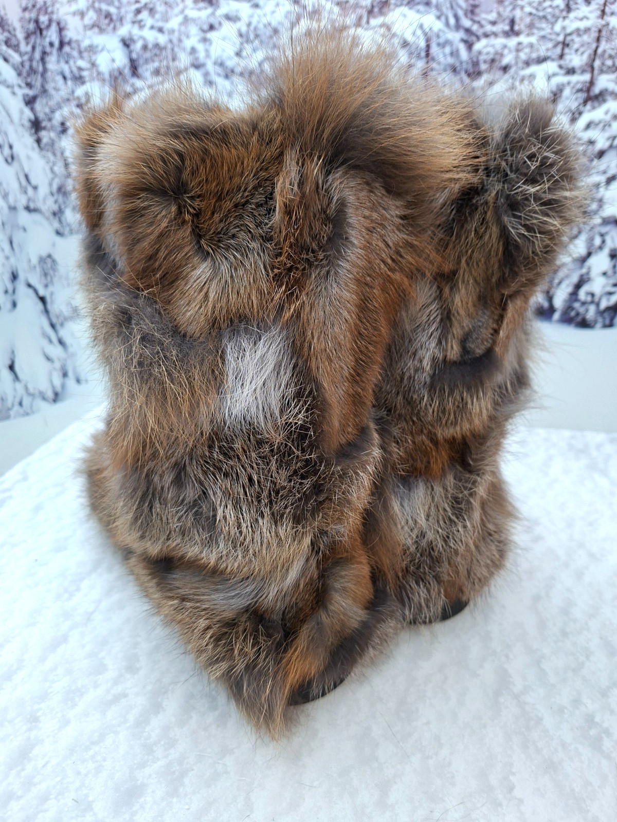 Patchwork Fox fur boots for women, mukluks, yeti boots, Womens Eskimo boots