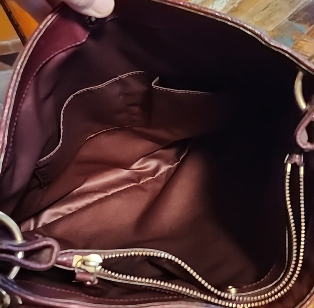 HTF Coach Half-Calf Wine Leopard Patrern Leather Shoulder Bag *GORGEOUS!* 4.9/5*