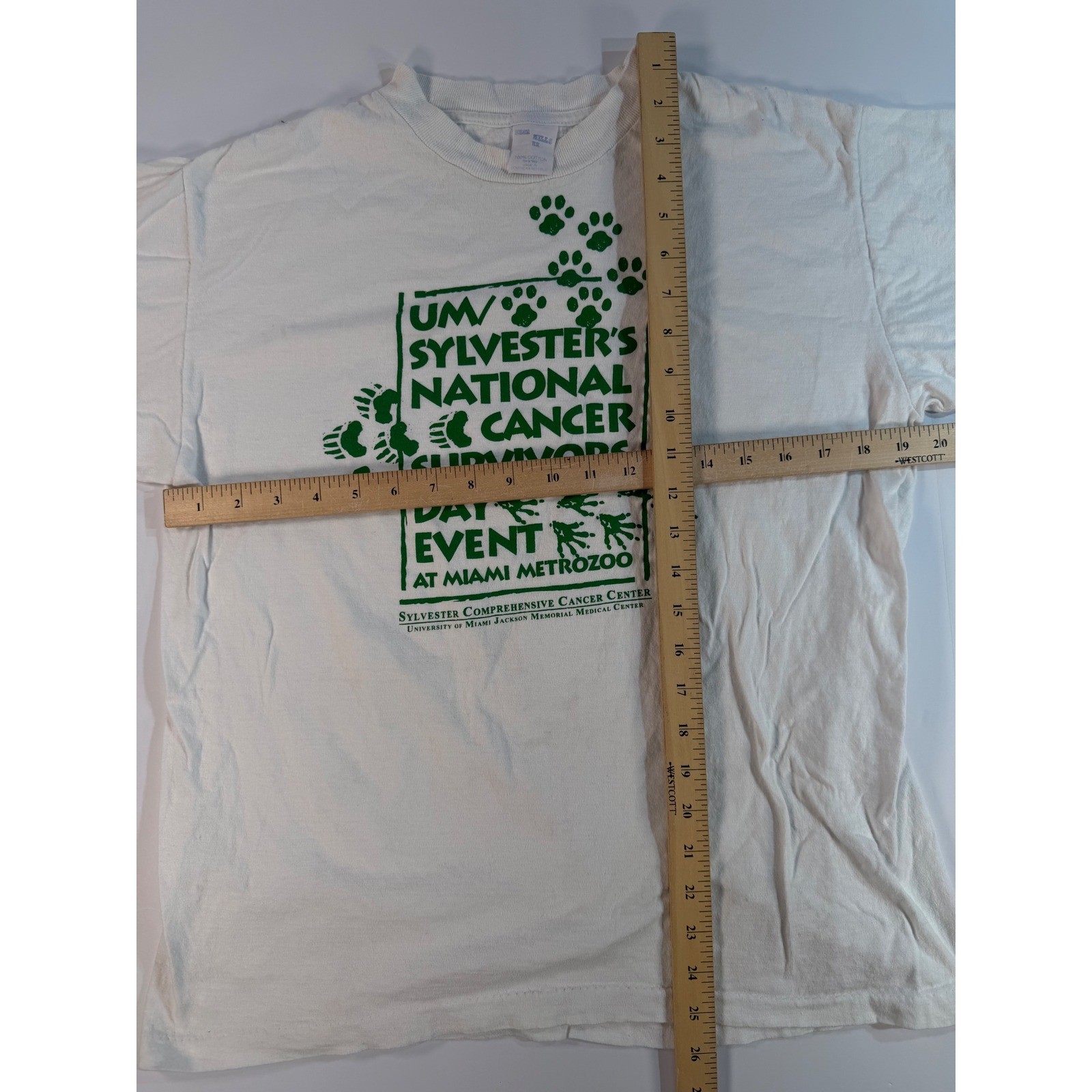 Vintage UM Sylvester National Cancer Survivors Day Miami Metrozoo T-Shirt XL