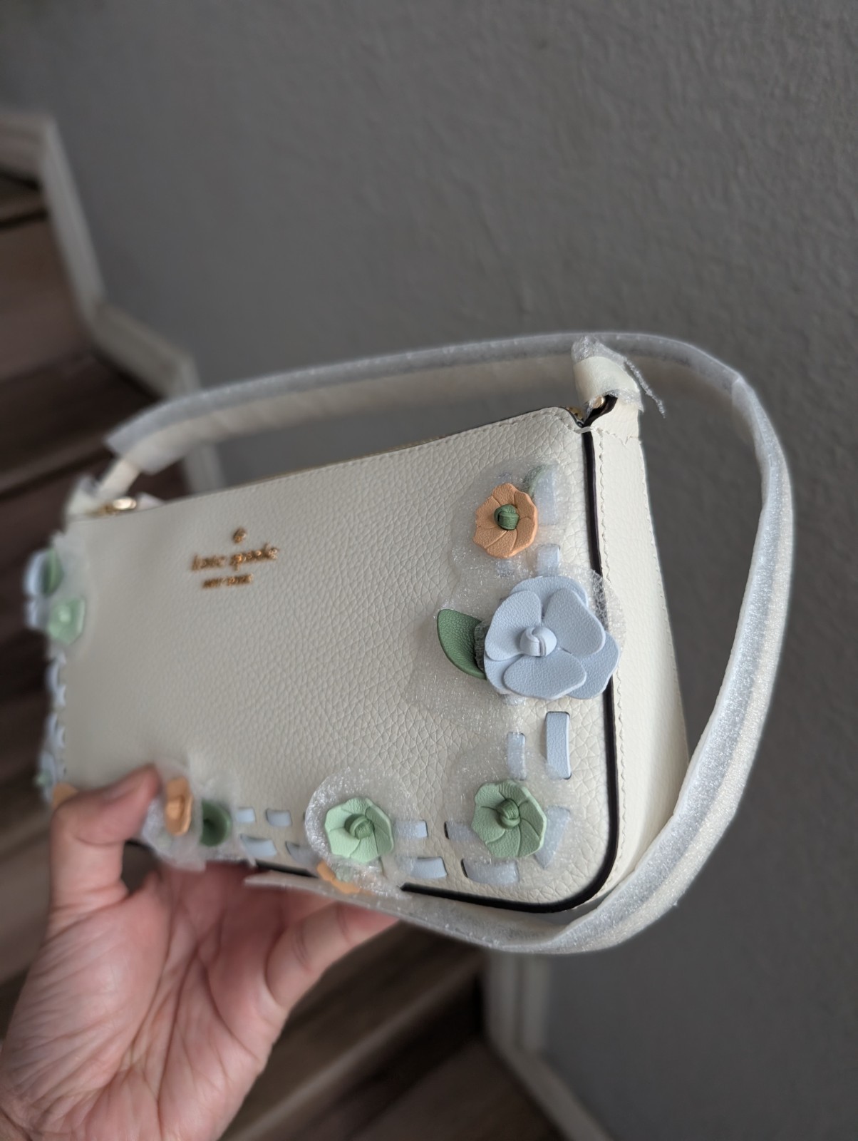 NWT Kate Spade KO484 Gemini Floral Mini Bag In Meringue Multi