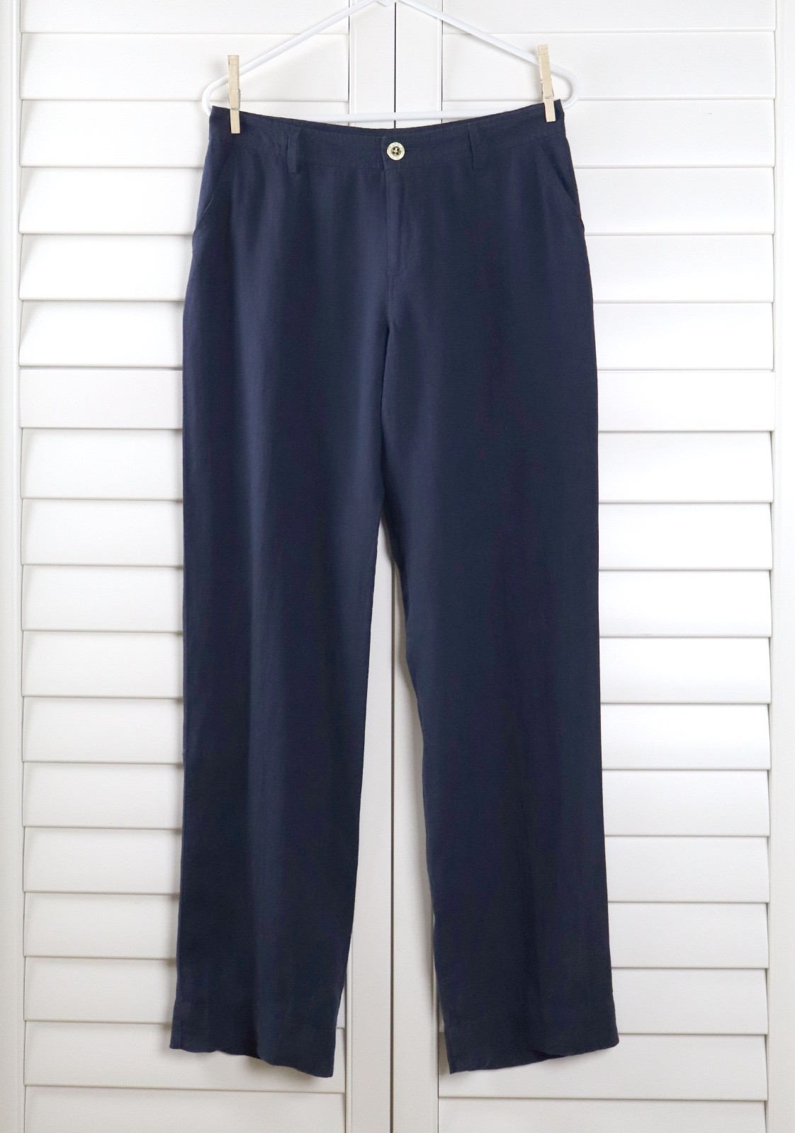 LILLY PULITZER NWT $148 Breeta 100% Linen Trousers Casual Pants in Navy Size 4