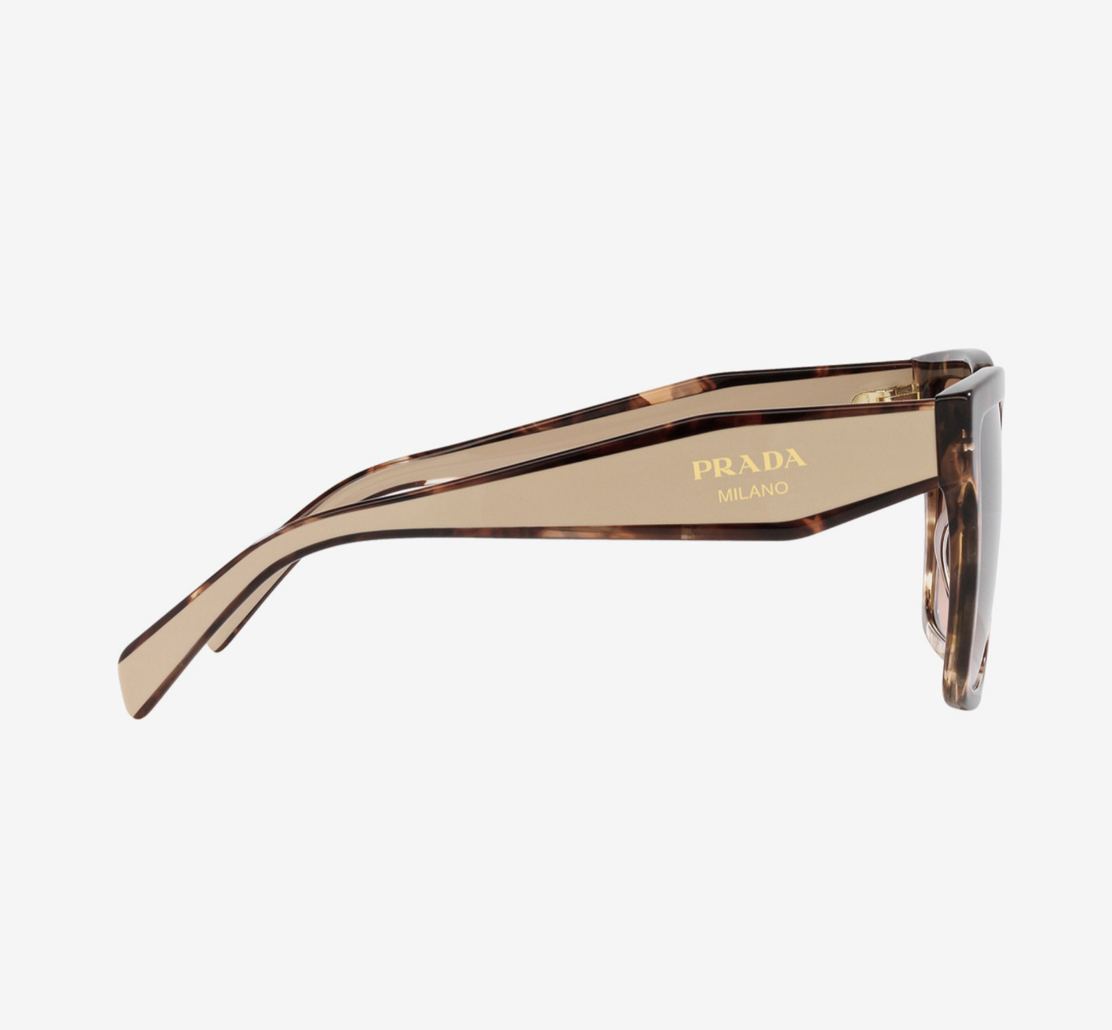 Prada PR24ZS 07R0A6 Square Sunglasses in Caramel and Tortoise/Brown Lens 100%