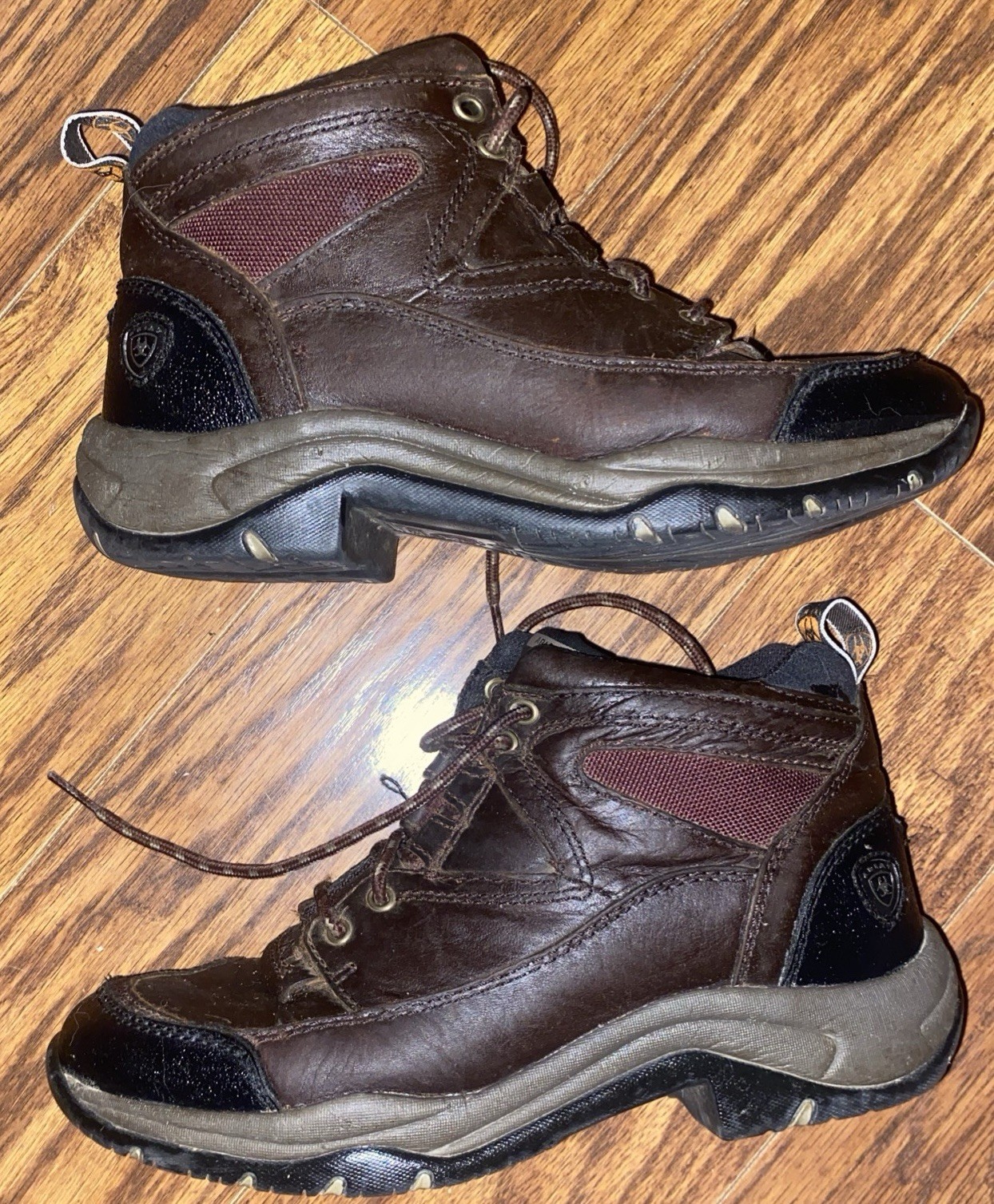Ariat ATS Terrain Cordovan Women’s Sz 7.5 10004138 Leather Lace Up Hiking Boots