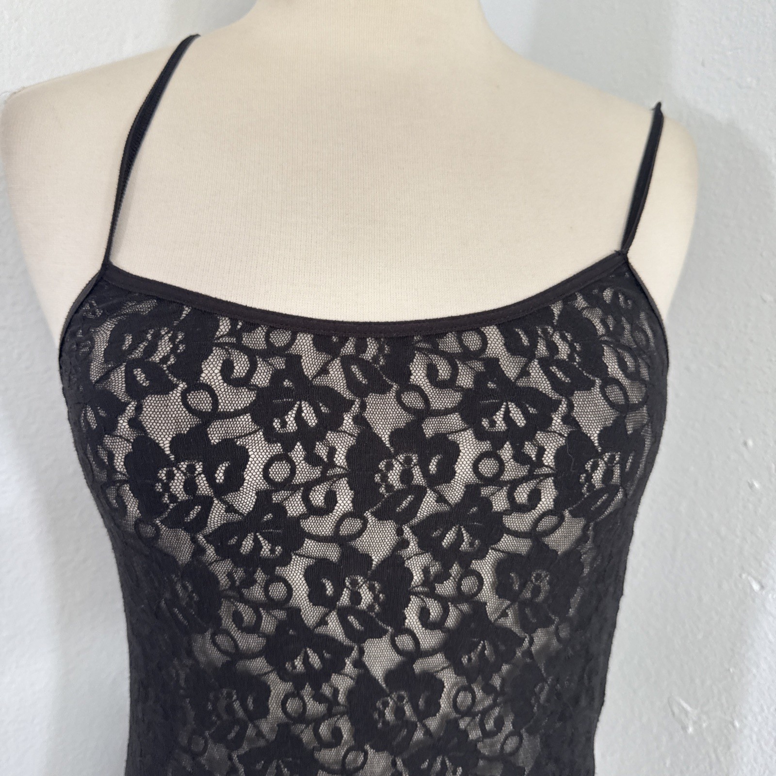 Tank Top Womens M Lace Trim Cami Feminine Bella Swan Dark Fairy Y2K