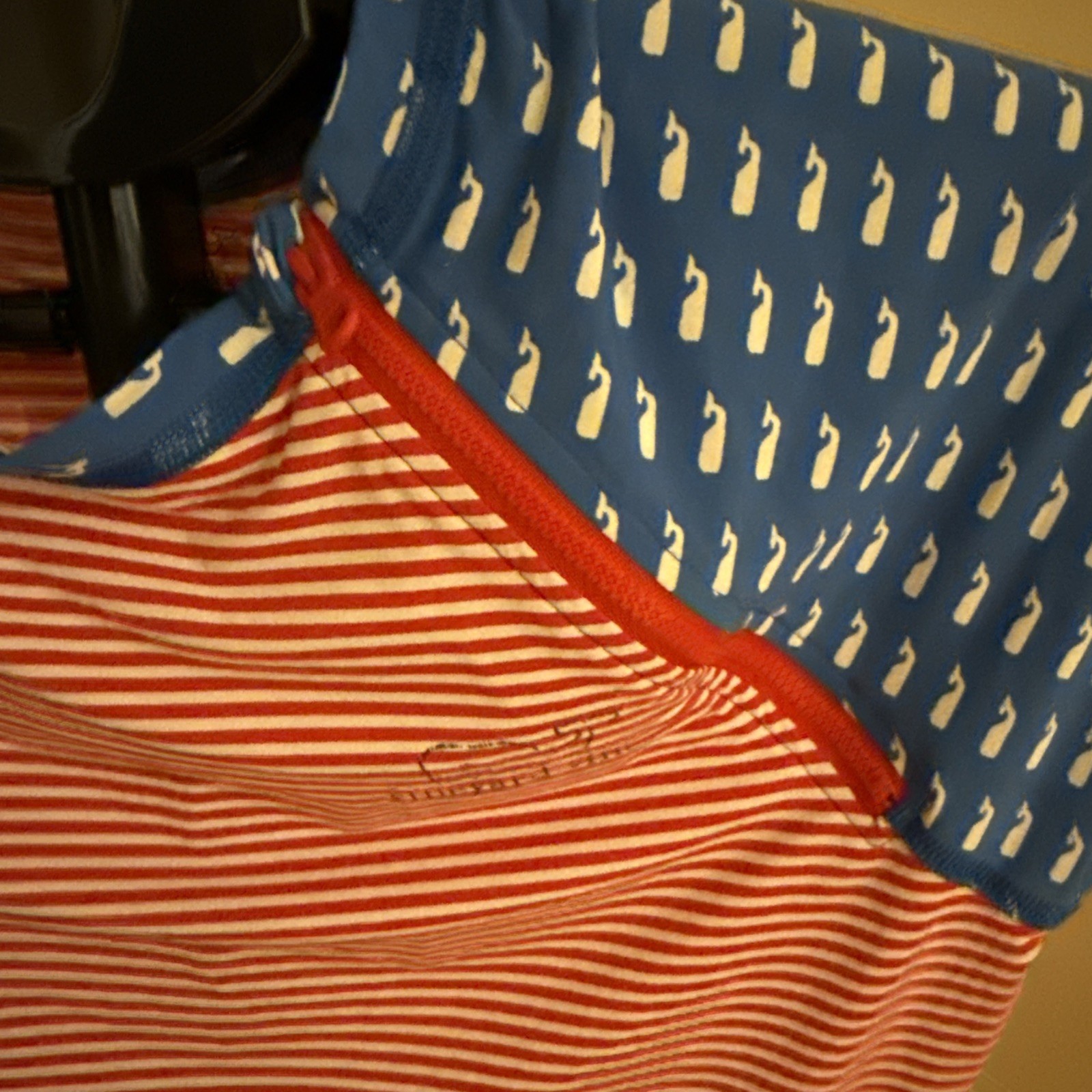 Vineyard Vines Performance Quarter-Zip Top – Youth XL (16) Red Blue White Stars