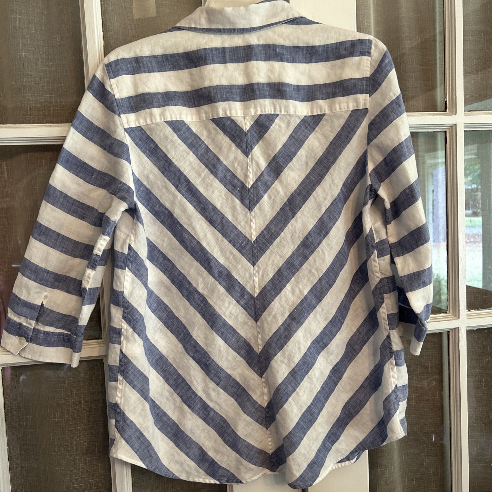 Lot 3-Chicos Top Women’s Floral Crochet Purple White Blue Stripe Navy SZ 1/M