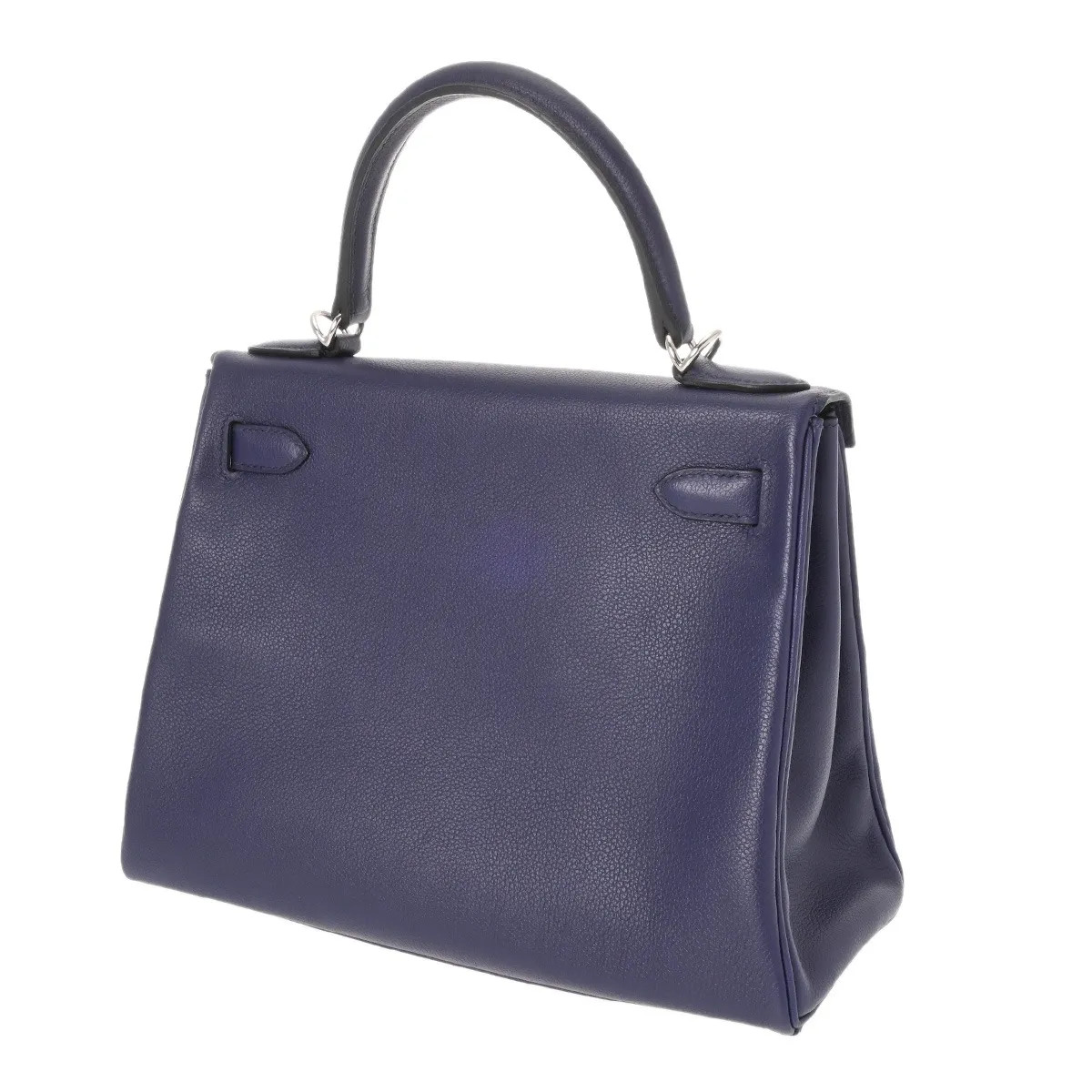 Hermes Kelly 28 Retourne Verso 717615 Handbag Blue #WB237