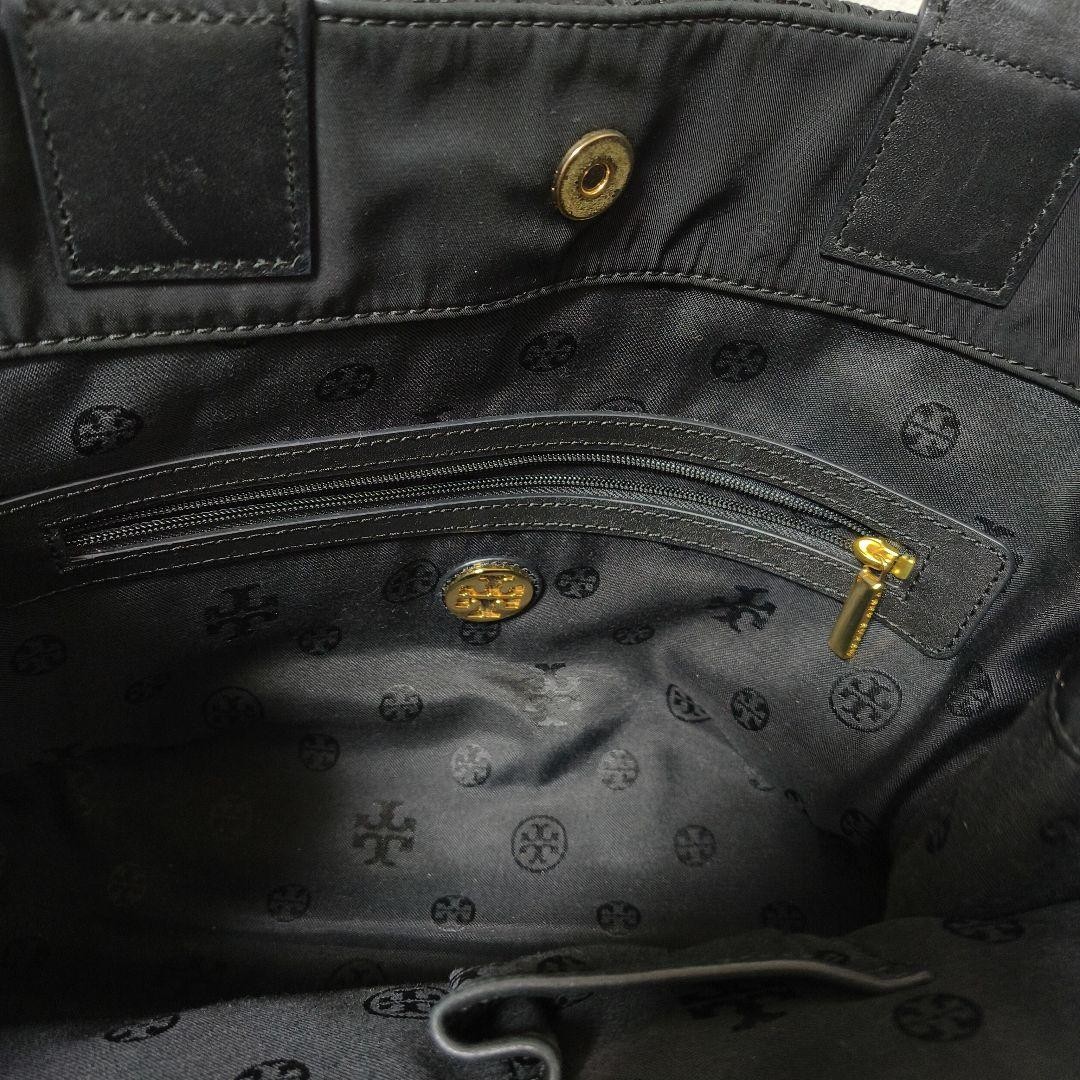 Tory Burch Ella Quilted Large Tote Bag Black