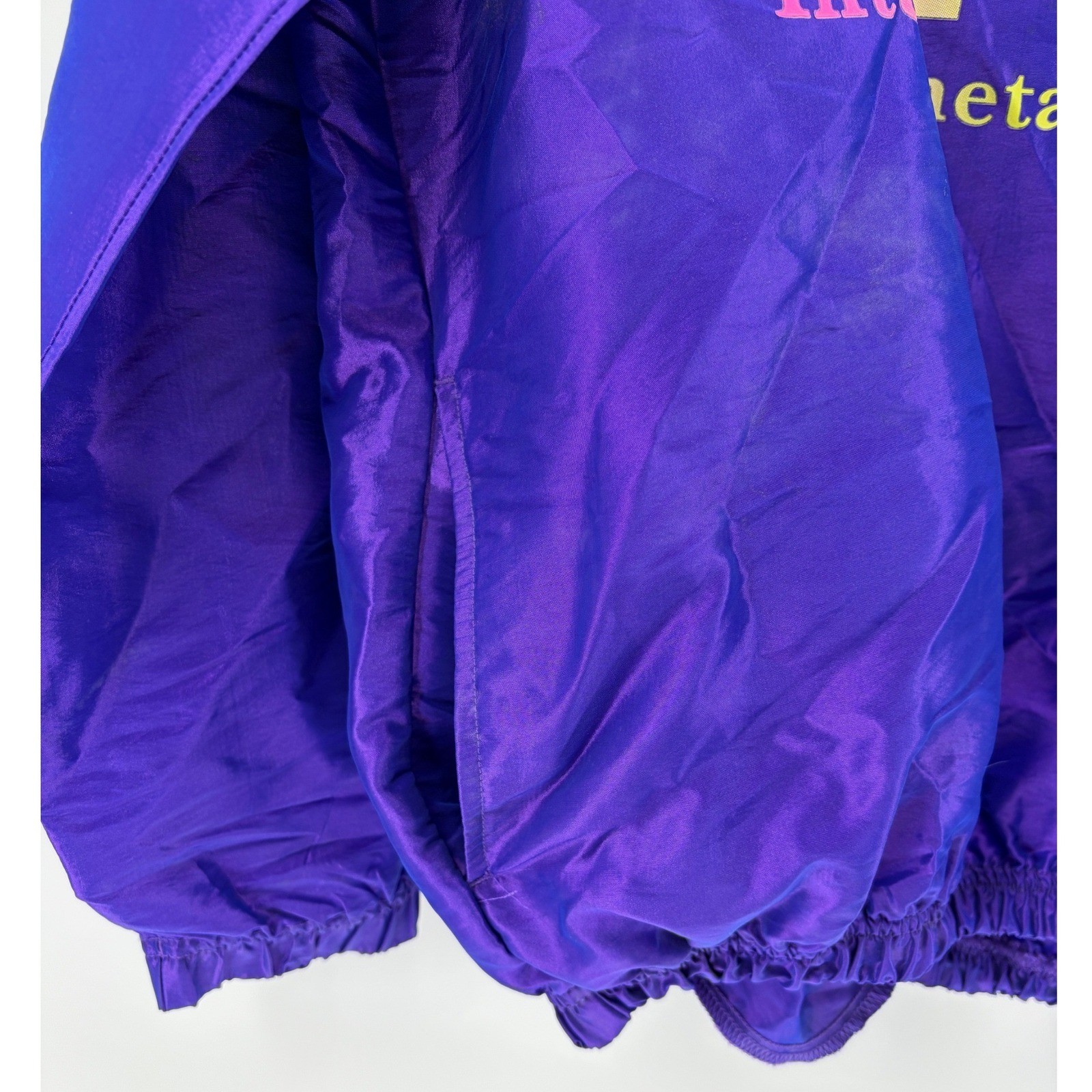 Surf Style Windbreaker Interplanetary Body Gear Small Purple Iridescent 90s 80s