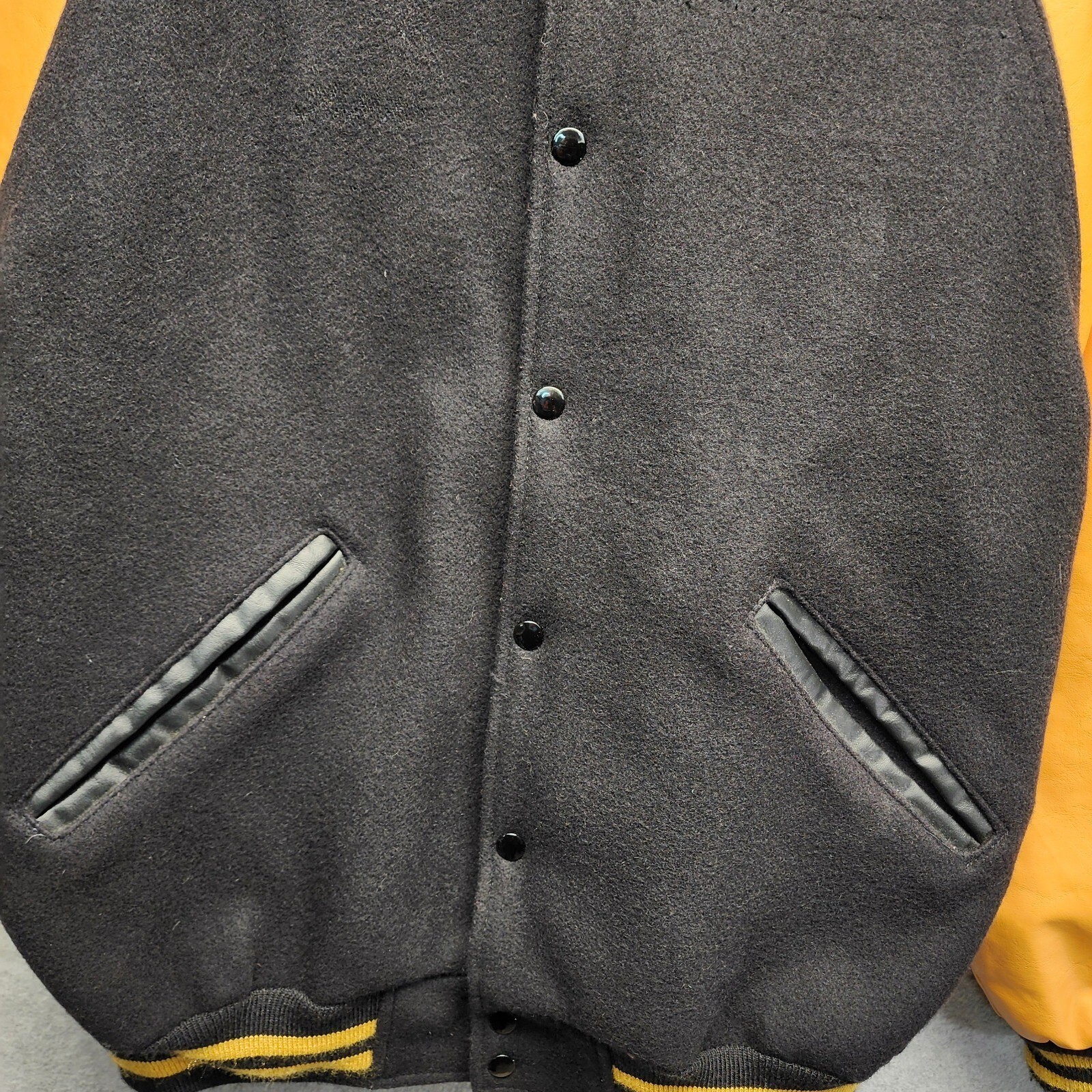 Matts Jackets Letterman Varsity Jacket Wool Body Naugalite Sleeves Vintage USA