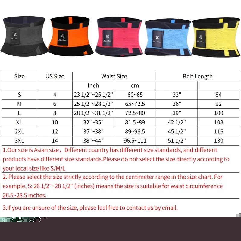 Sweat Waist Trimmer Belt Wrap Exercise Slimming Fat Burn Weight Loss Body Shaper
