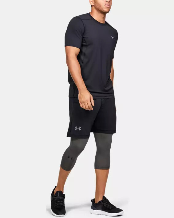 UNDER ARMOUR MENS HEATGEAR COMPRESSION ¾ LEGGINGS GRAY #1291328-NWT