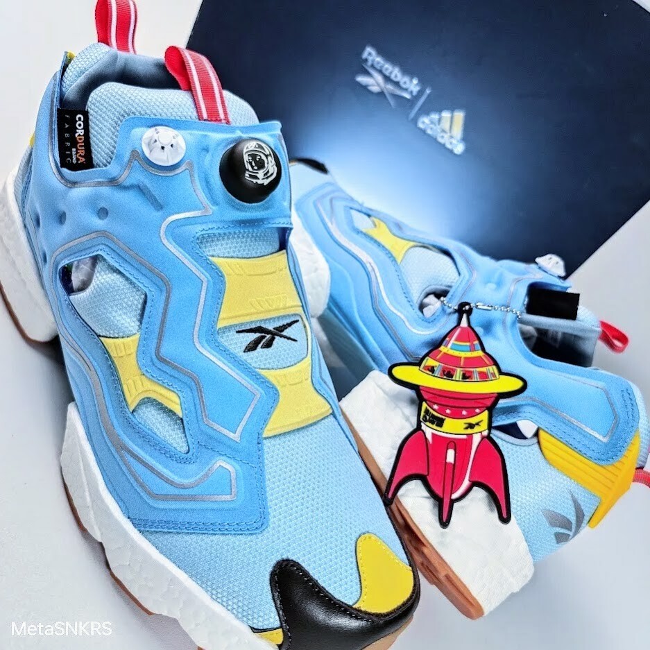 Reebok US 9.5 Men’s Blue White Yellow Instapump Fury Boost Billionaire Boys NIB