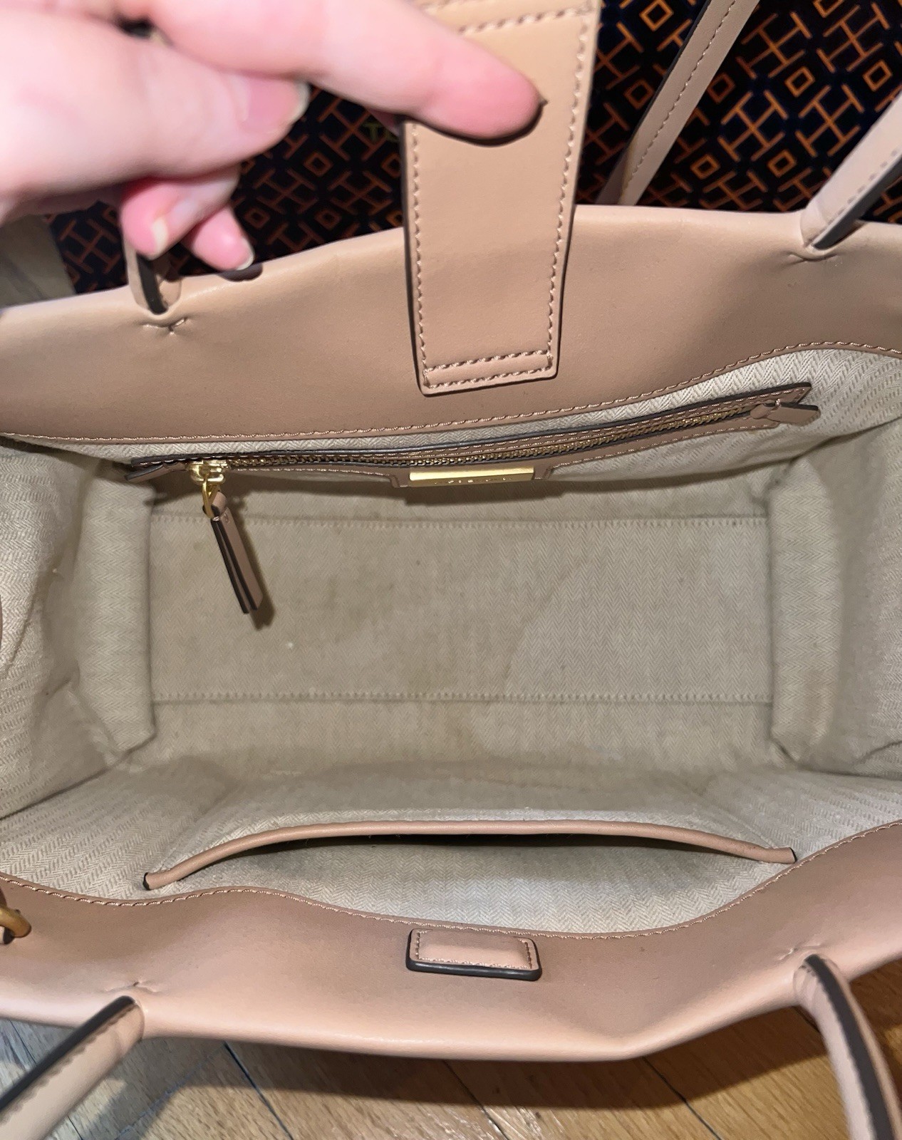 Tory Burch Light Sand Tan Small Ella Bio Tote