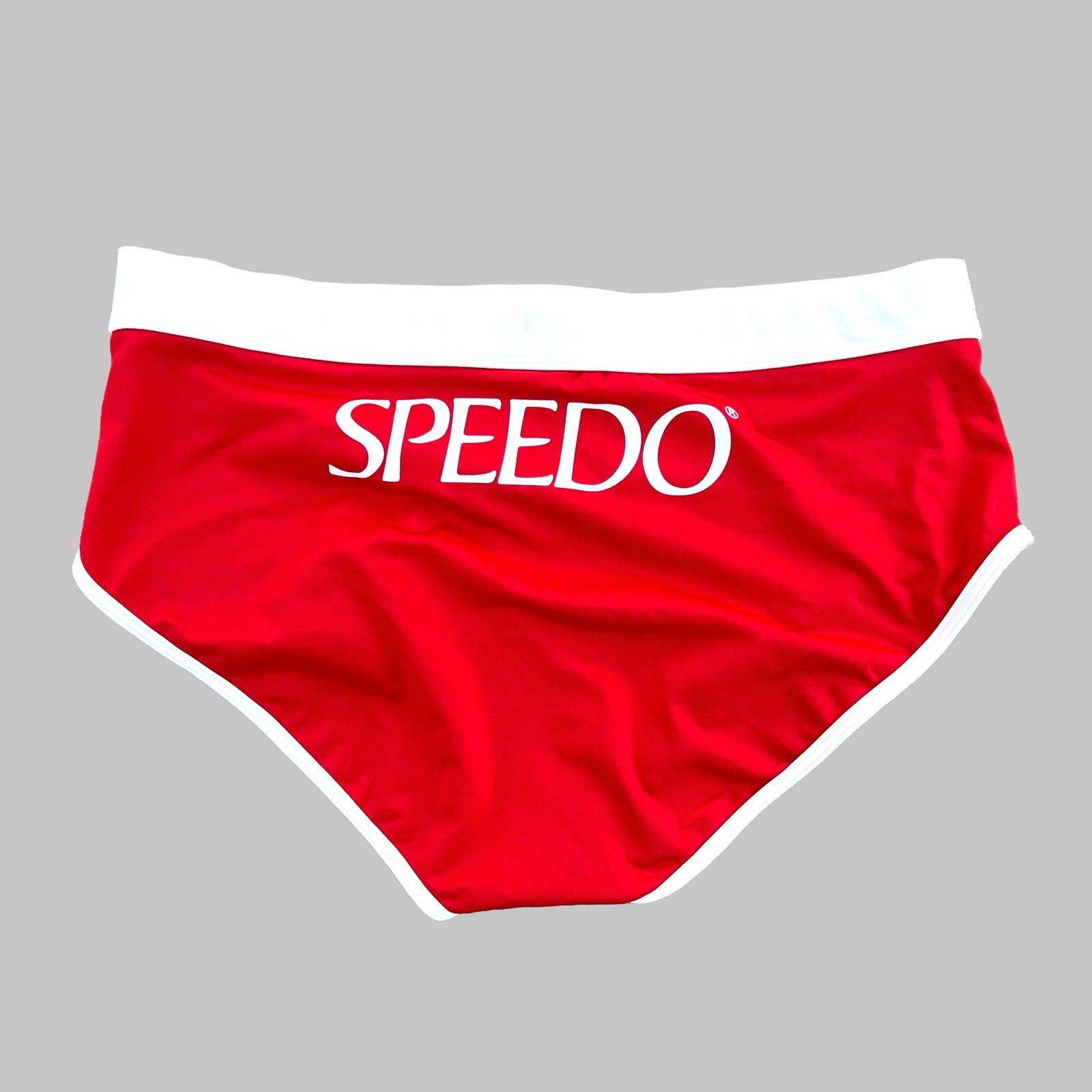 Speedo Men red Retro old school swim Brief swimwear size 30 32 34 36