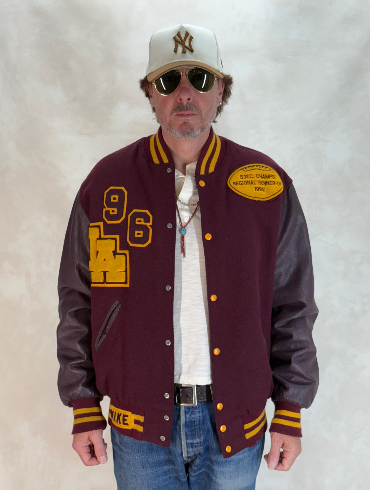 Large. Vintage 60s Varsity wool and leather jacket Made in USA