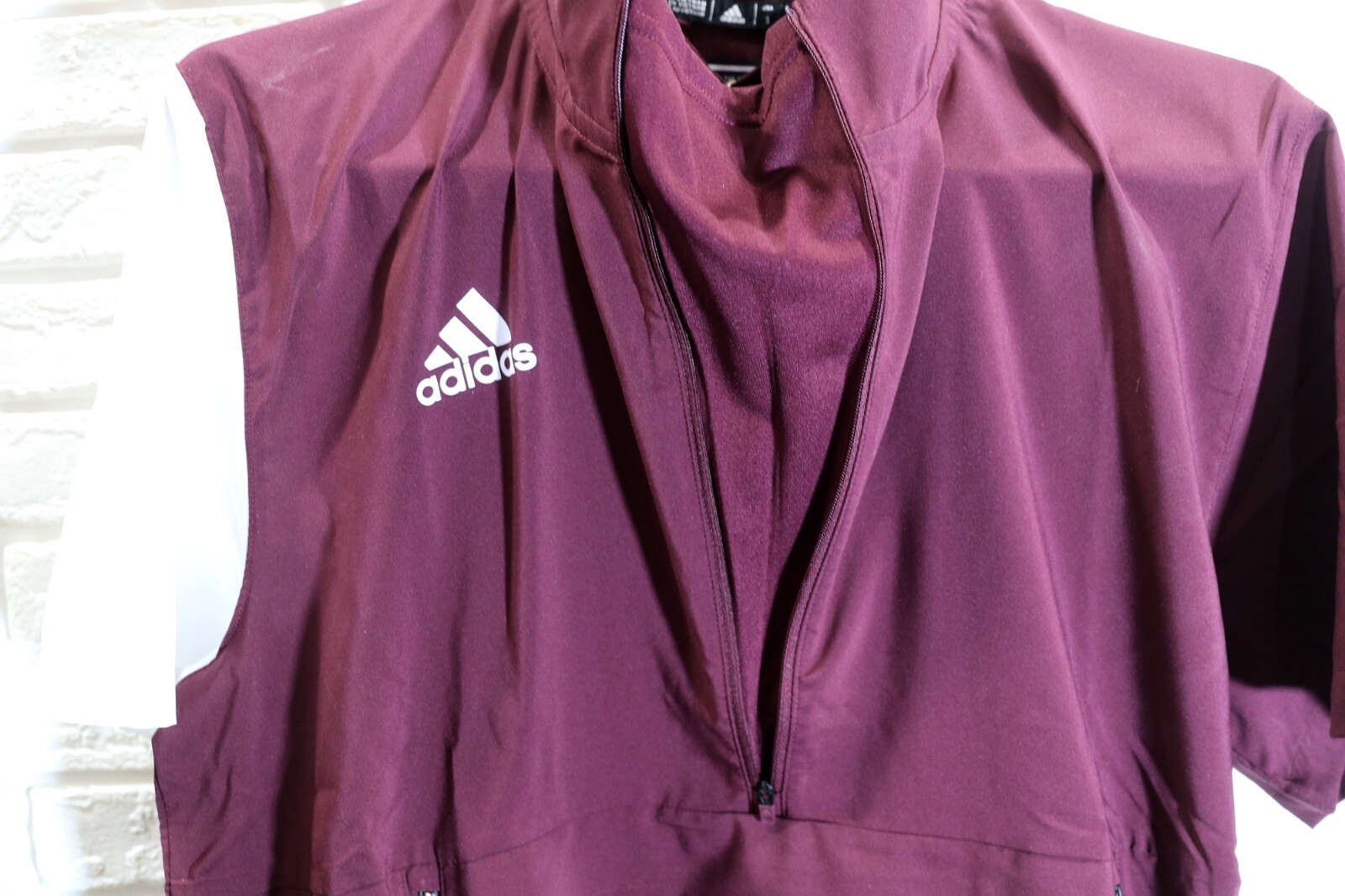 adidas Men’s stadium woven 1/4 zip short sleeve golf pullovers – Multiple Colors