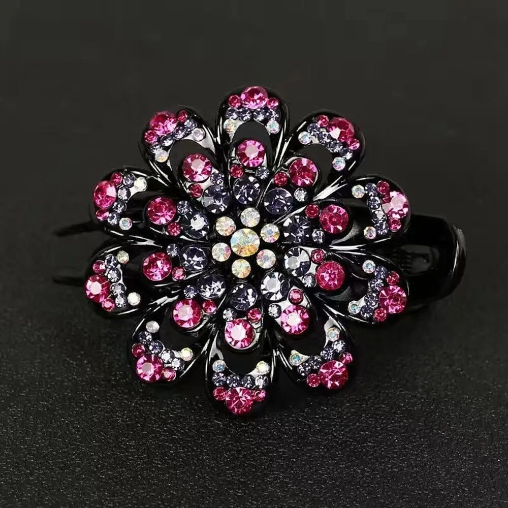 Women Crystal Rhinestone Hairpin Hair Clips Hair Claw Fashion Hair Accessories