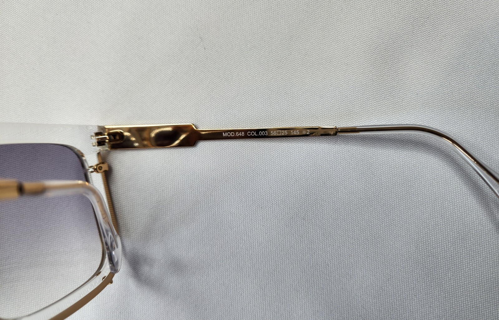 CAZAL LEGENDS MOD. 648 COL. 003 CRYSTAL GOLD PLATED SUNGLASSES MADE IN GERMANY
