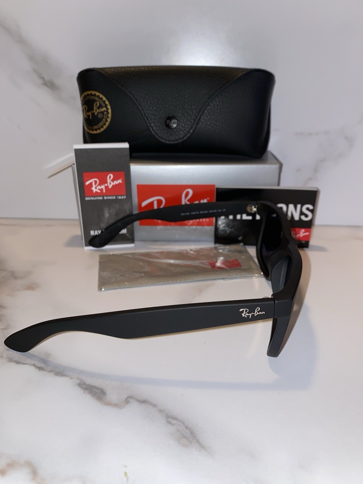 *BRAND NEW* Ray-Ban RB4165 Man Polarized Sunglasses Justin Red Orange Lens UV400