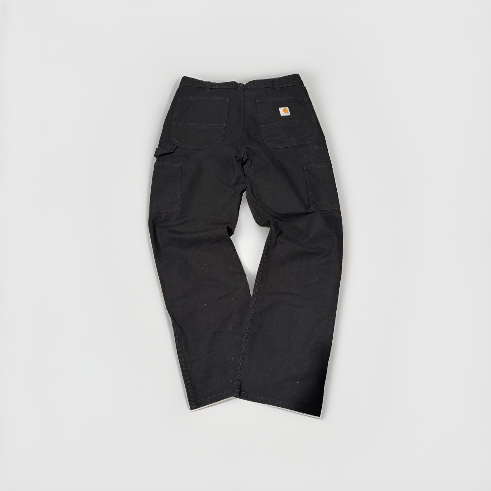 👀🔥Carhartt B01 BLK Black Double Knee Carpenter Pants 34×32 Baggy Y2K