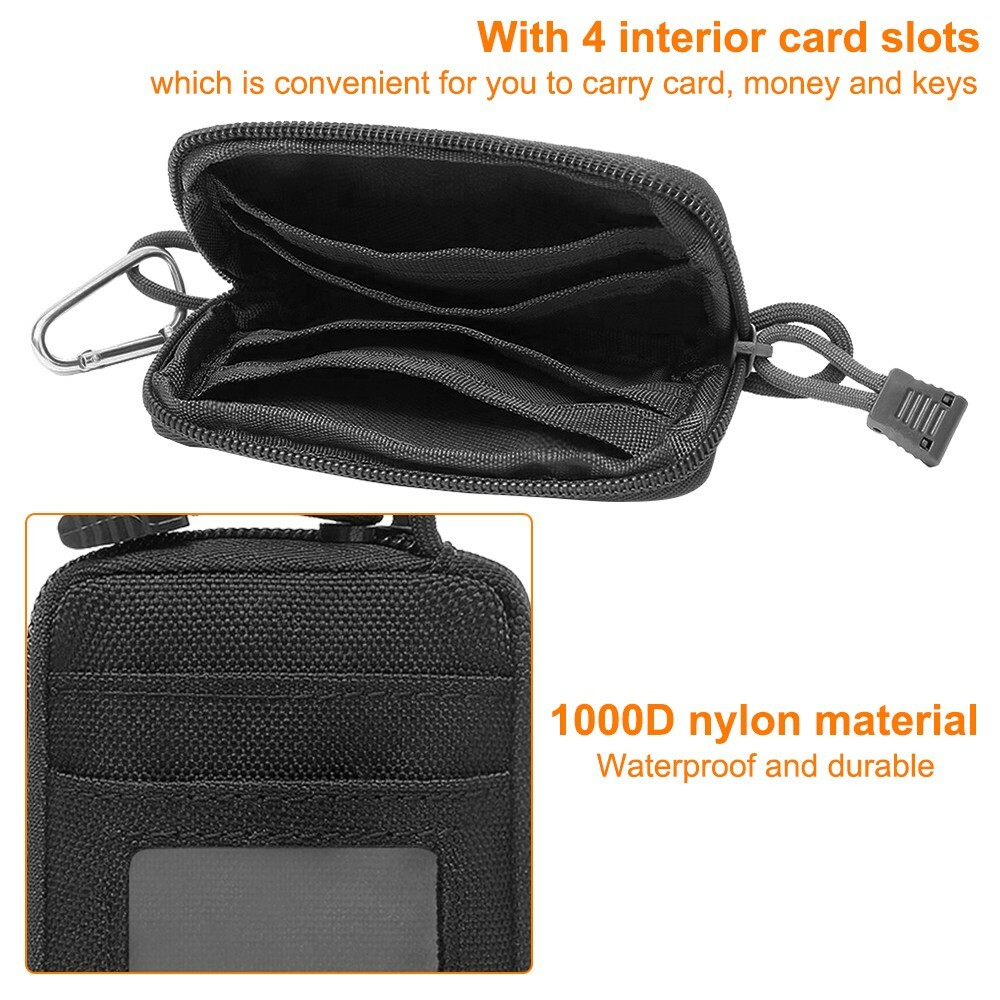 Tactical Card Bag Wallet EDC Molle Pouch Waterproof Key Holder Money Case Pack