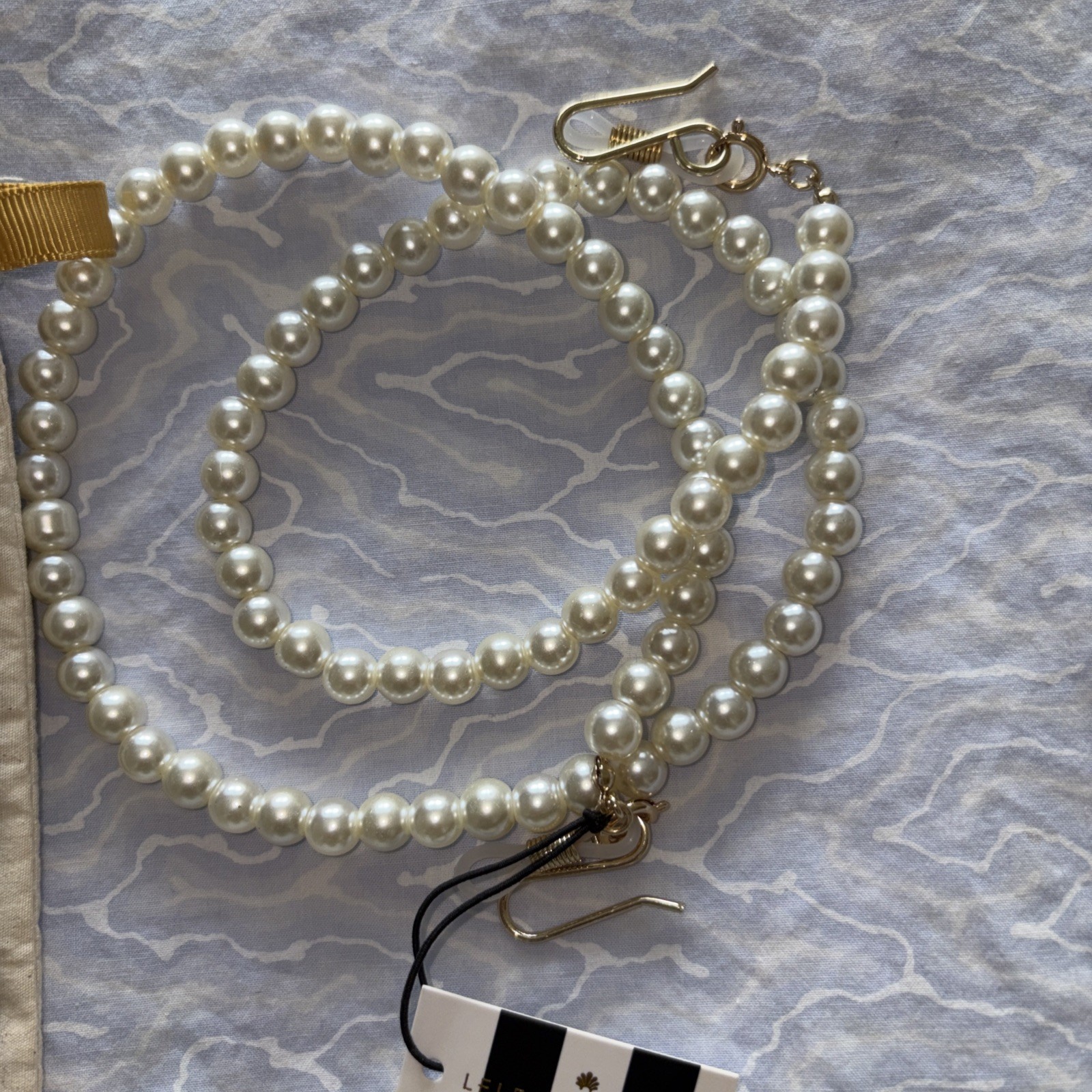 NWT LELE SADOUGHI PEARL BEADED CABLE EYEGLASS CHAIN INCLUDES BAG