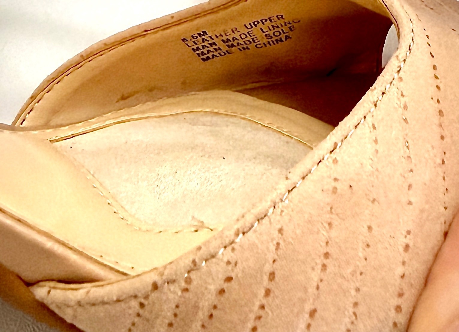 Alex Marie Tan Suede Slingback Sandals 2″ Heel Buckle Strap Open Toe Size 8.5M