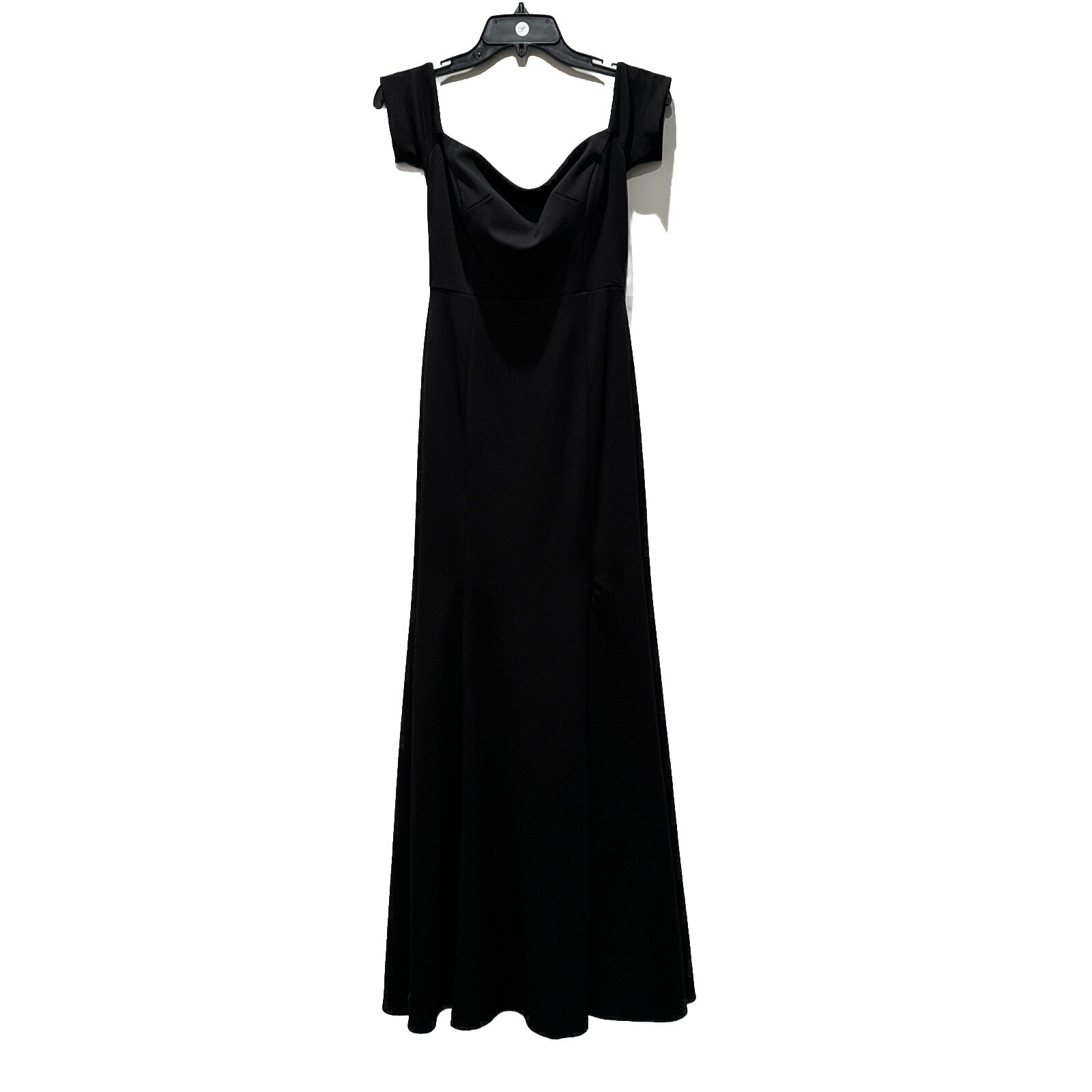 FORMAL SZ 2 Black Off Shoulder Sleeveless Ball Gown Maxi Dress formal, elegant