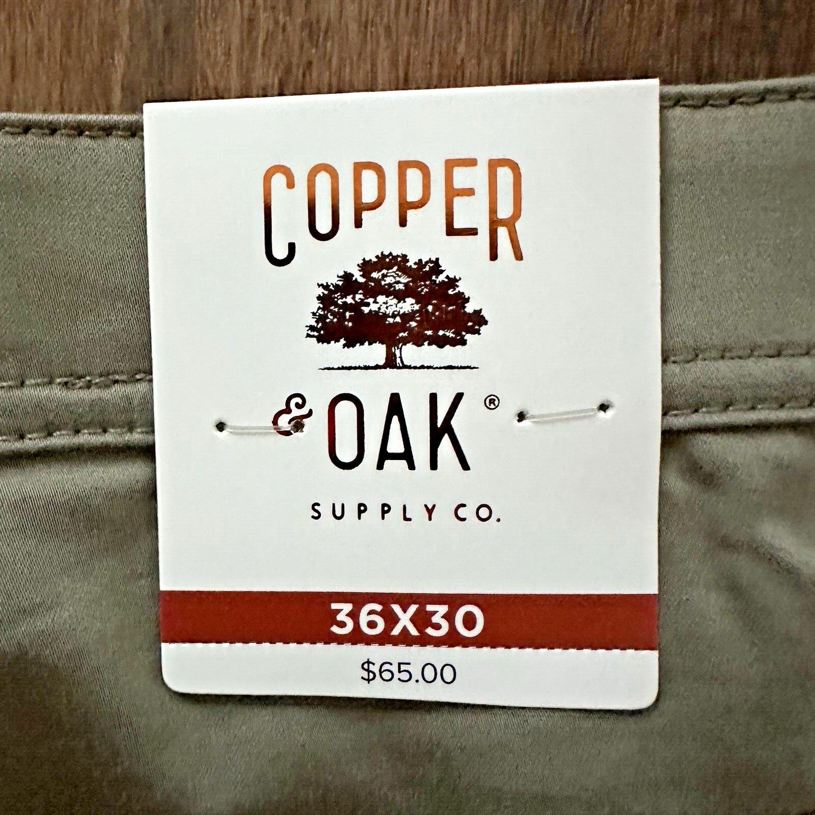 Copper & Oak NWT Men’s 36×30 Flex-Comfort 5-Pocket Pants Soft Olive Green NWT$65