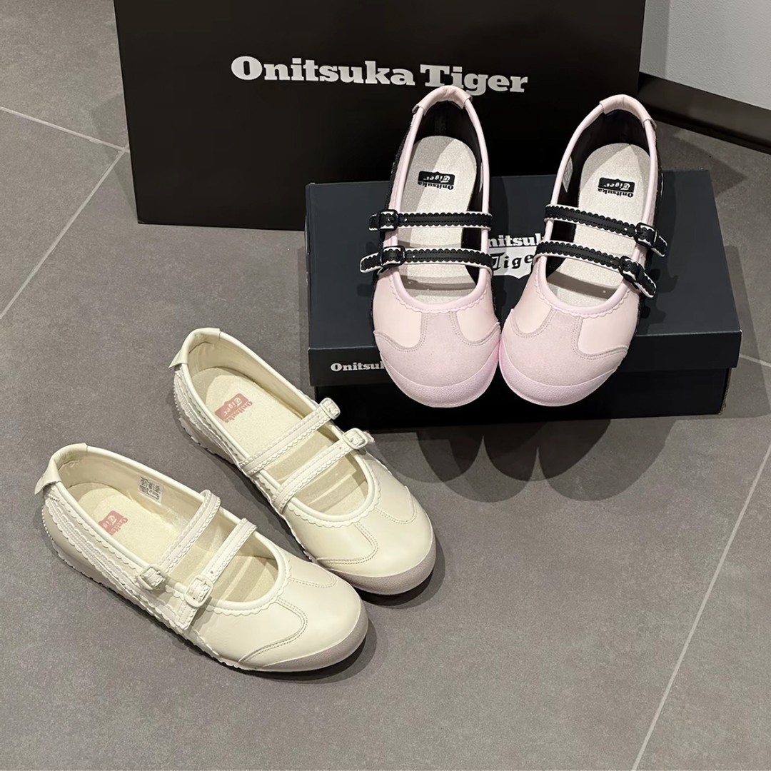 2025 Patou x Onitsuka Tiger Mexico 66 Tgrs Mary Jane Ballet Flats 118A2678-001