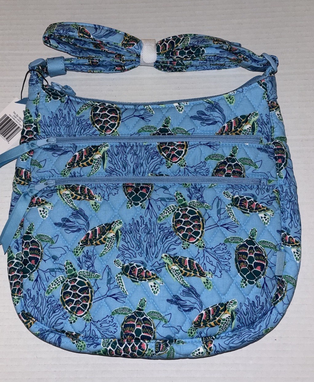 NWT Vera Bradley Trio Zip Hipster Crossbody Bag Sea Turtles And Coral